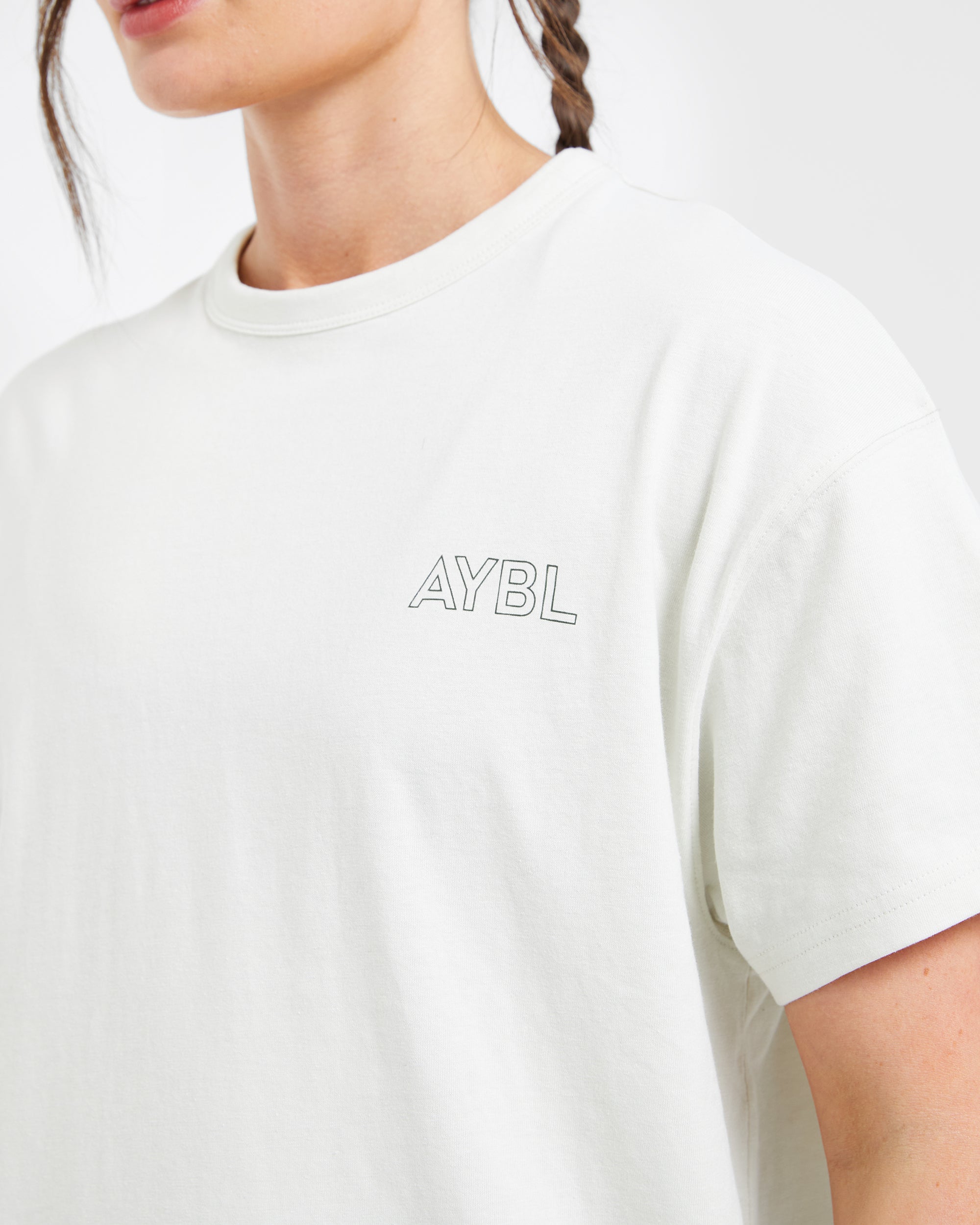 AYBL Athletics Oversized T Shirt - Off White/Green