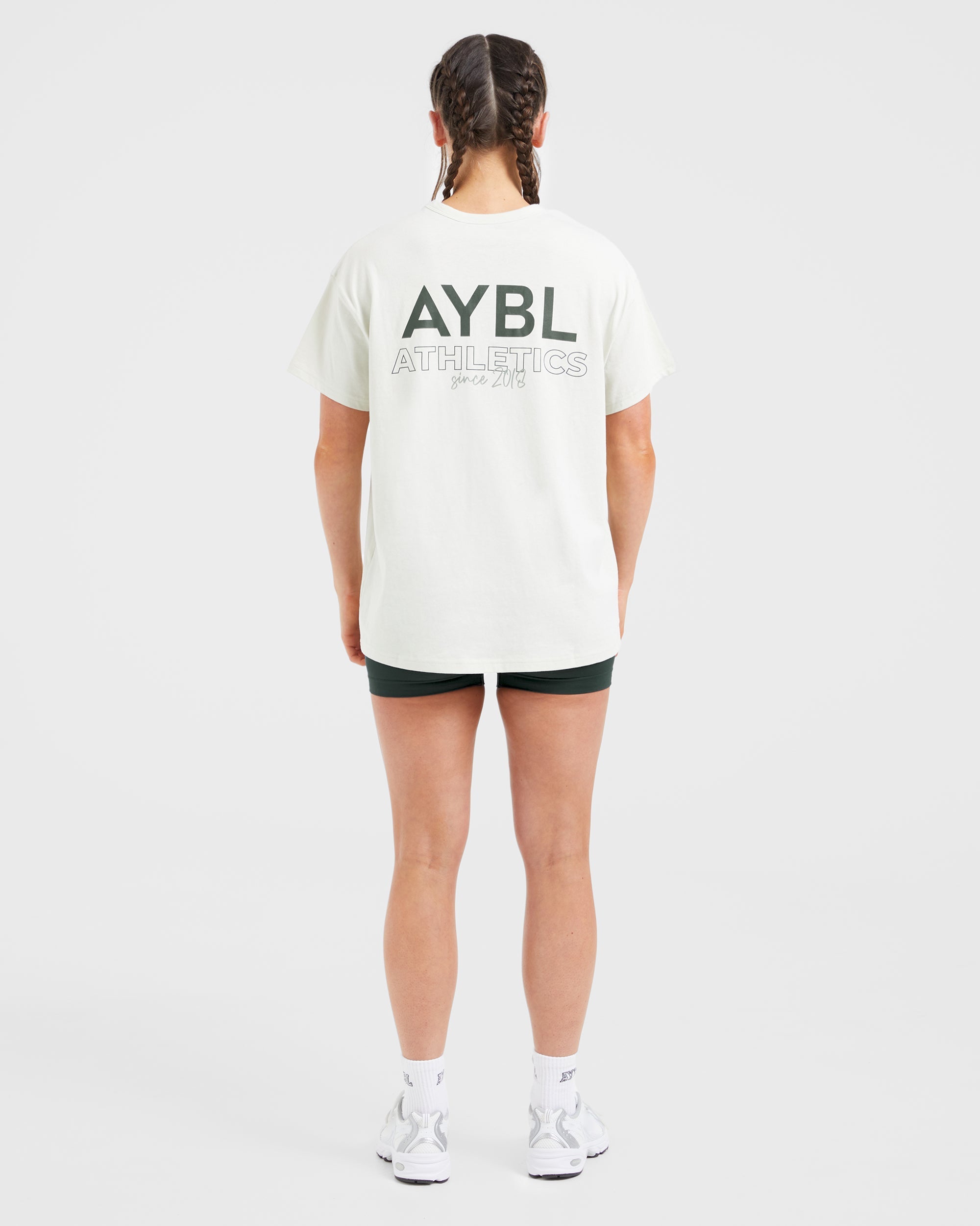 AYBL Athletics Oversized T Shirt - Off White/Green