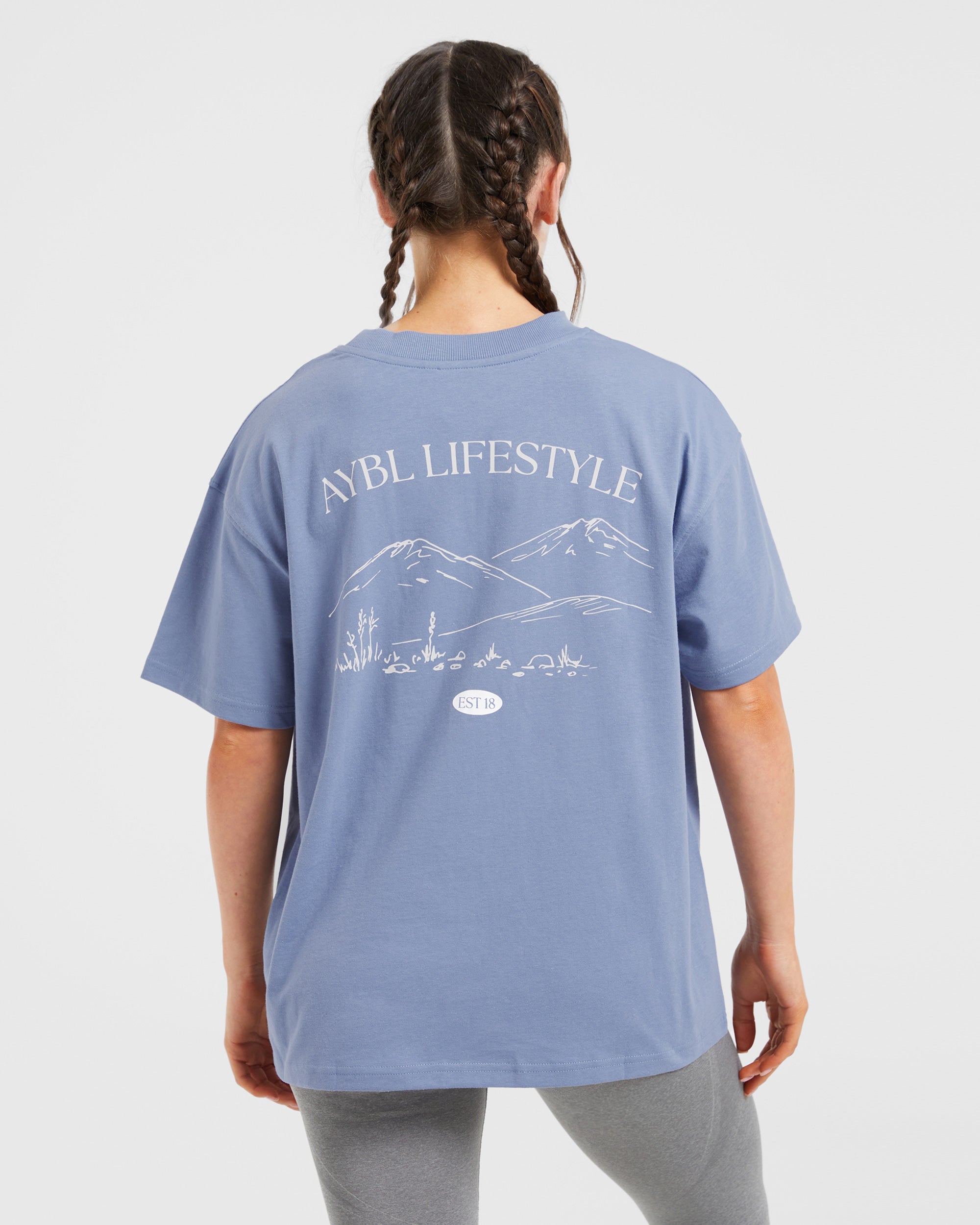 AYBL Lifestyle Oversized T Shirt - Cornflower Blue