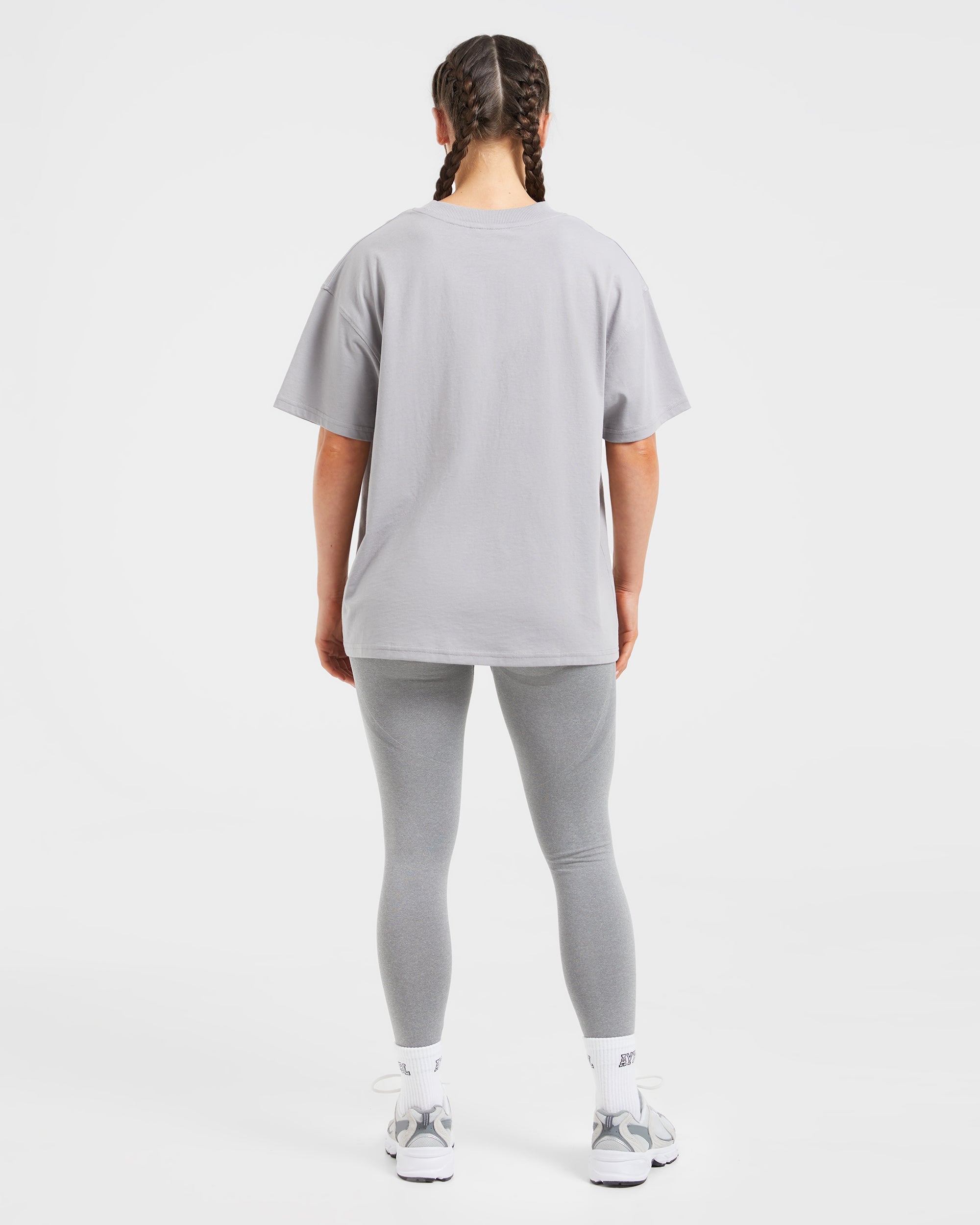 Lifting My Best Life Oversized T Shirt - Grey