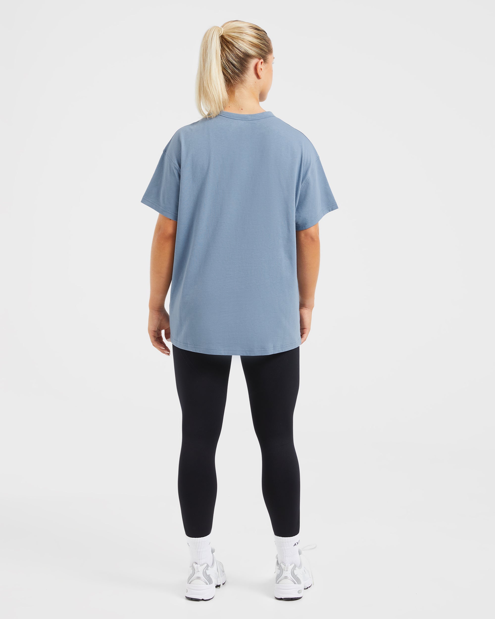 Varsity Oversized T Shirt - Blue