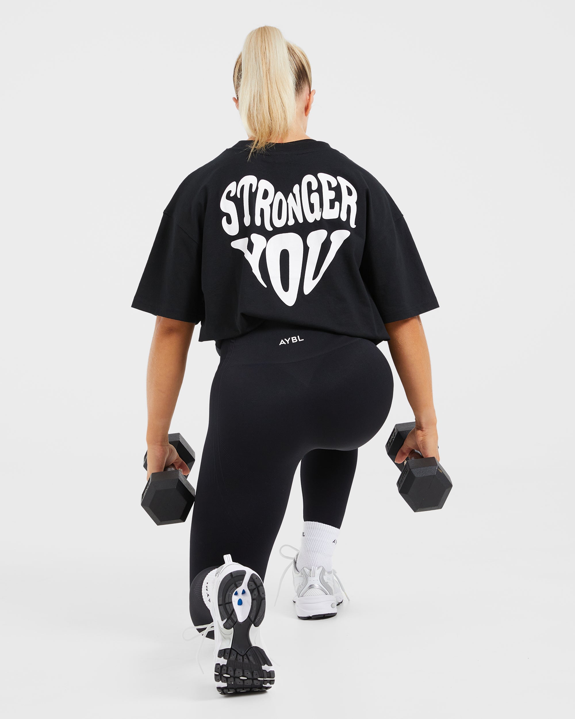 Stronger You Oversized T Shirt - Black