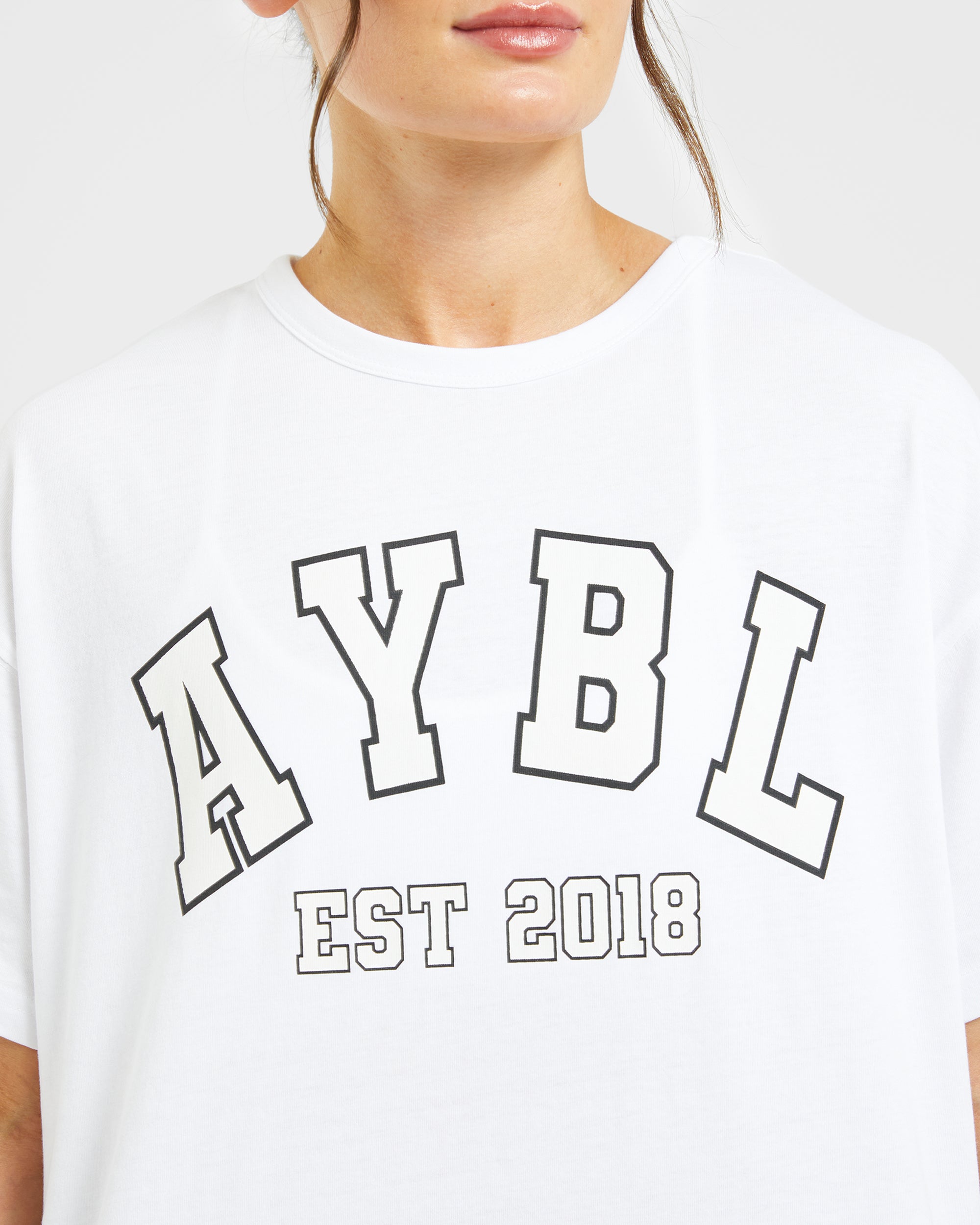 Varsity Oversized T Shirt - White