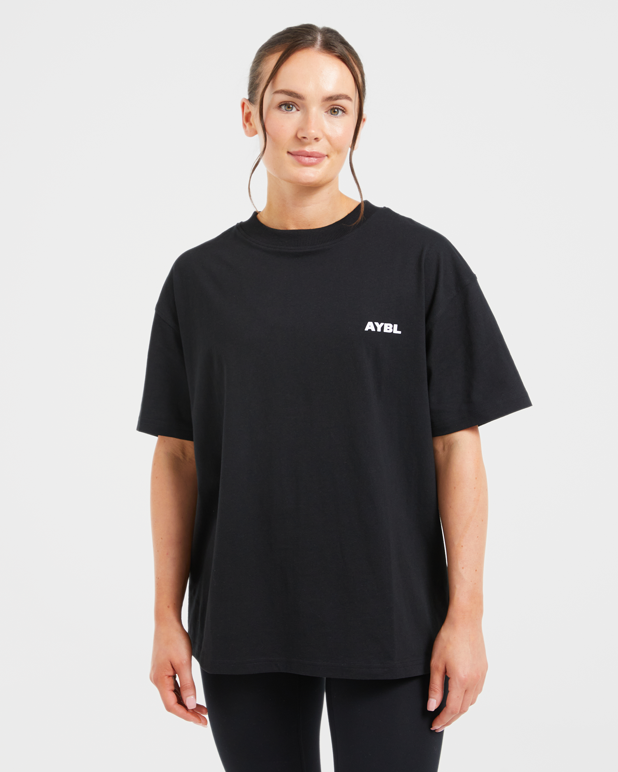 AYBL Lift Italic Oversized T Shirt - Black