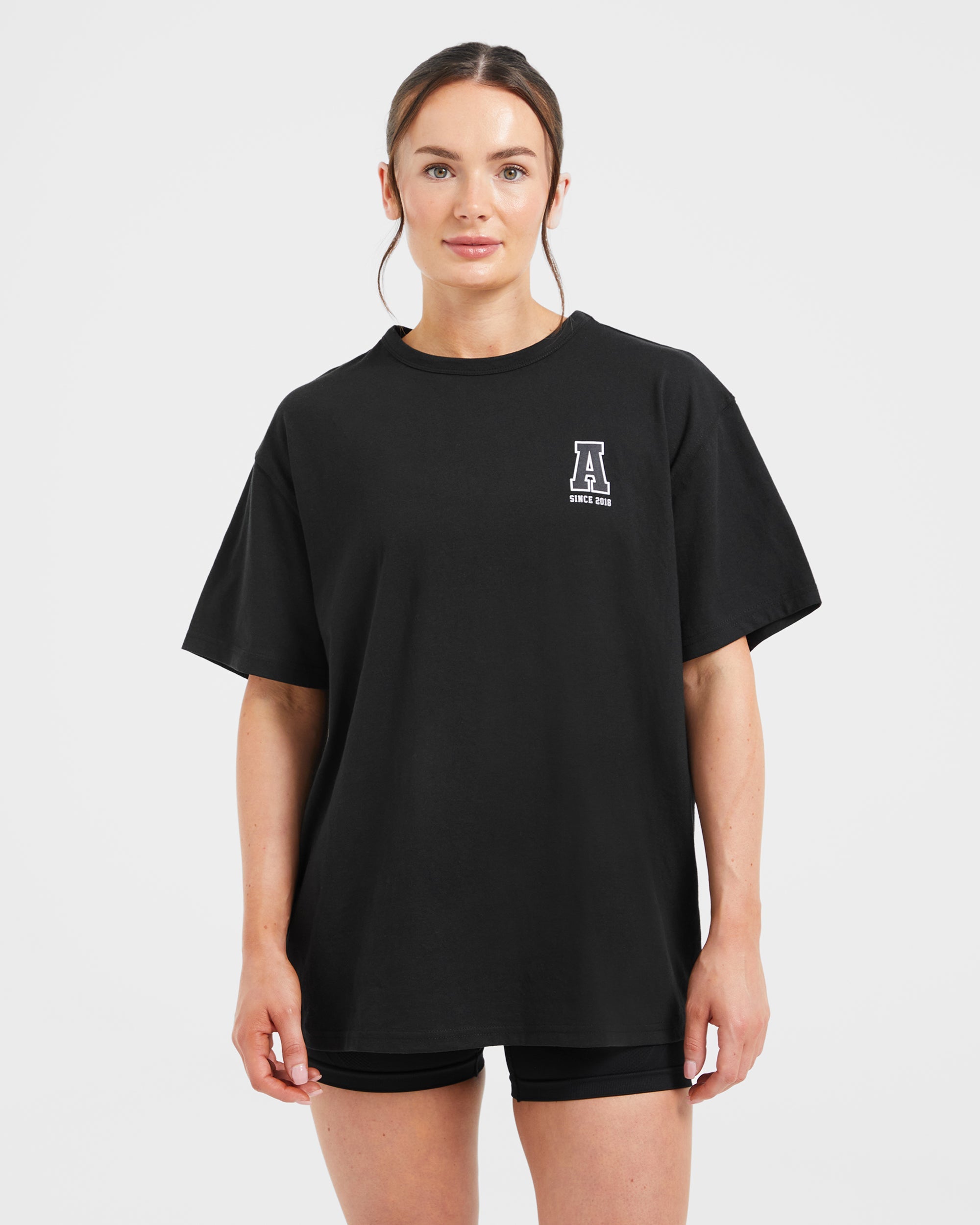 T shirt Varsity Statement - Noir