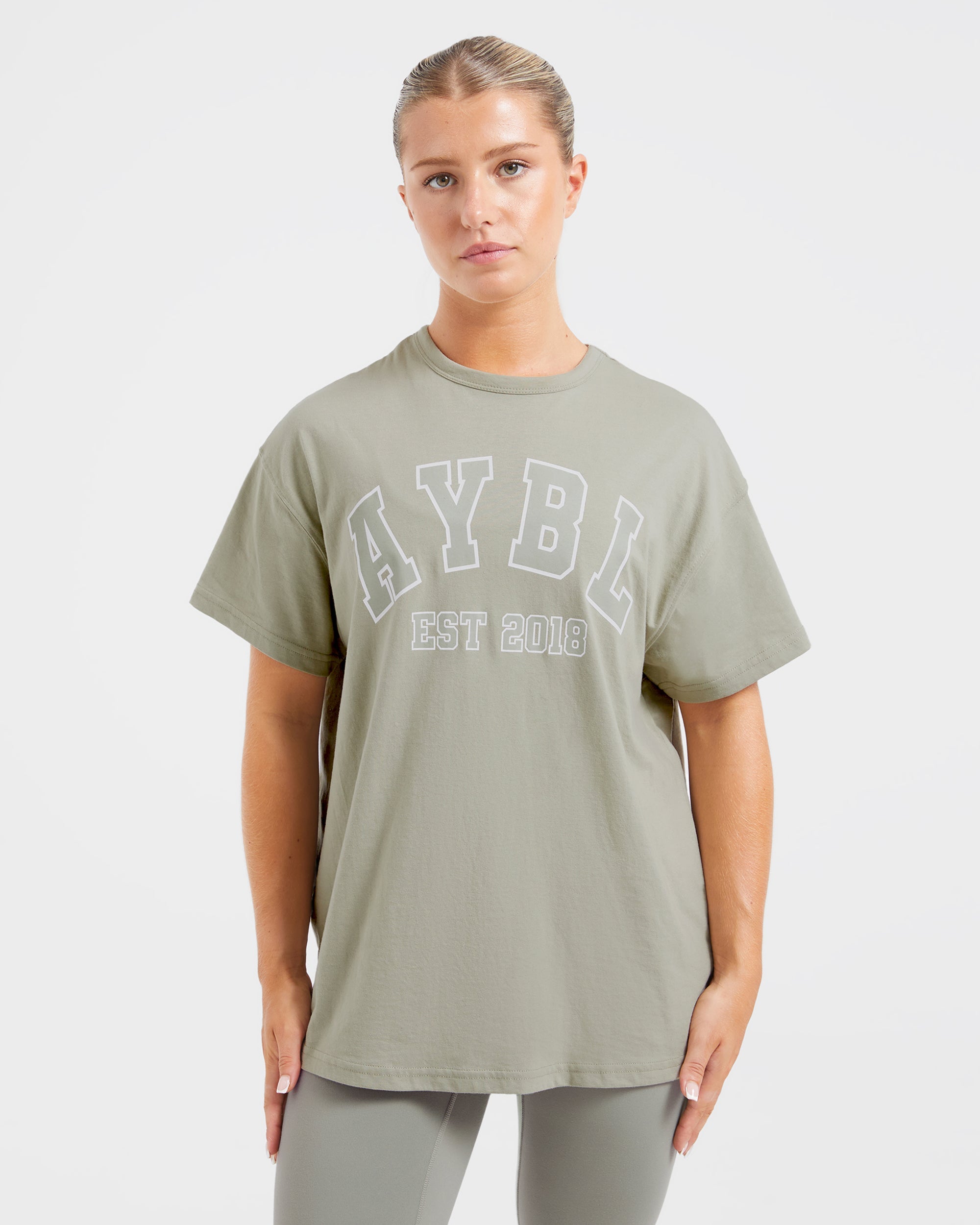 T shirt Varsity Oversize - Vert Olive