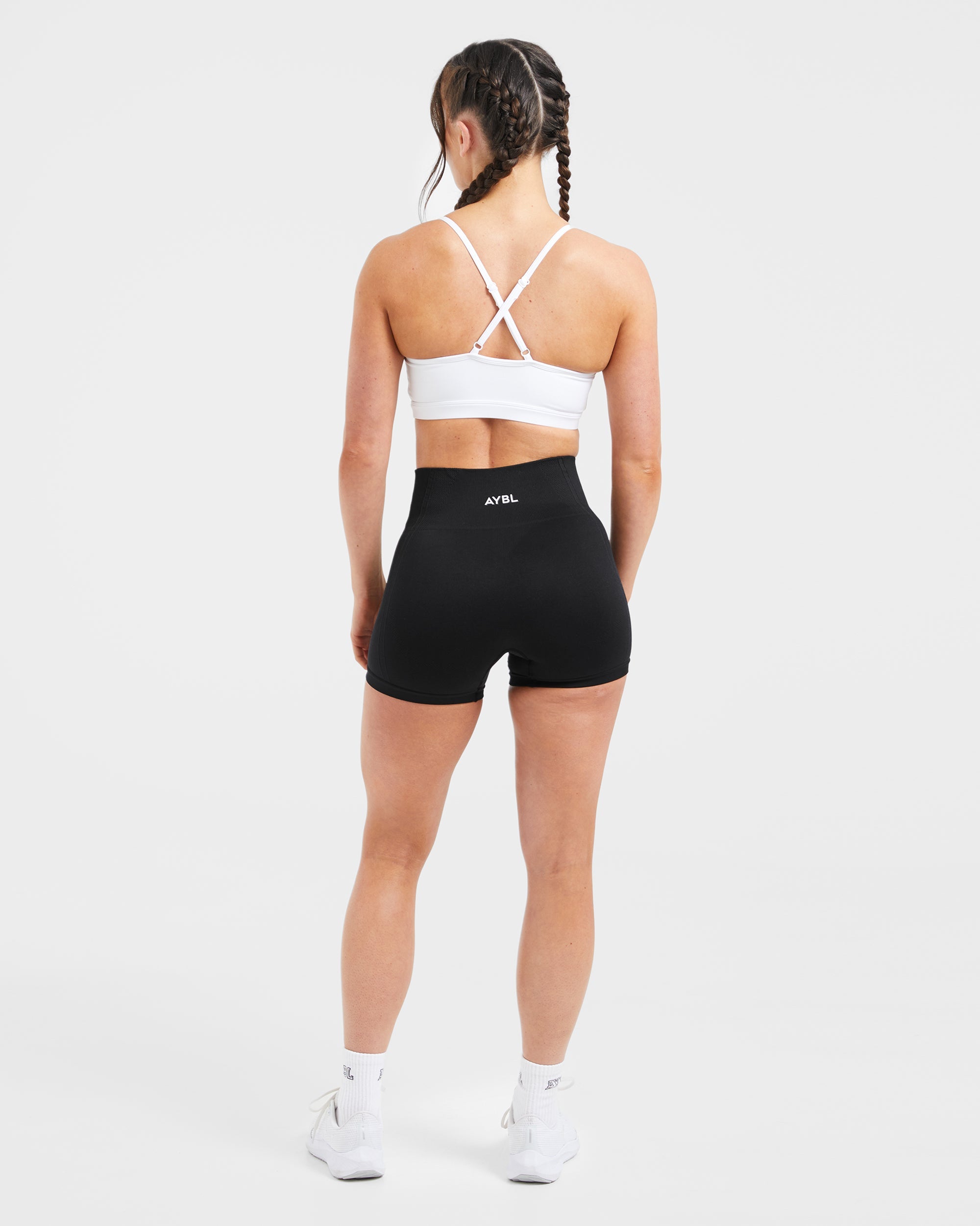 Soutien-gorge de sport essentiel à col en V - Blanc