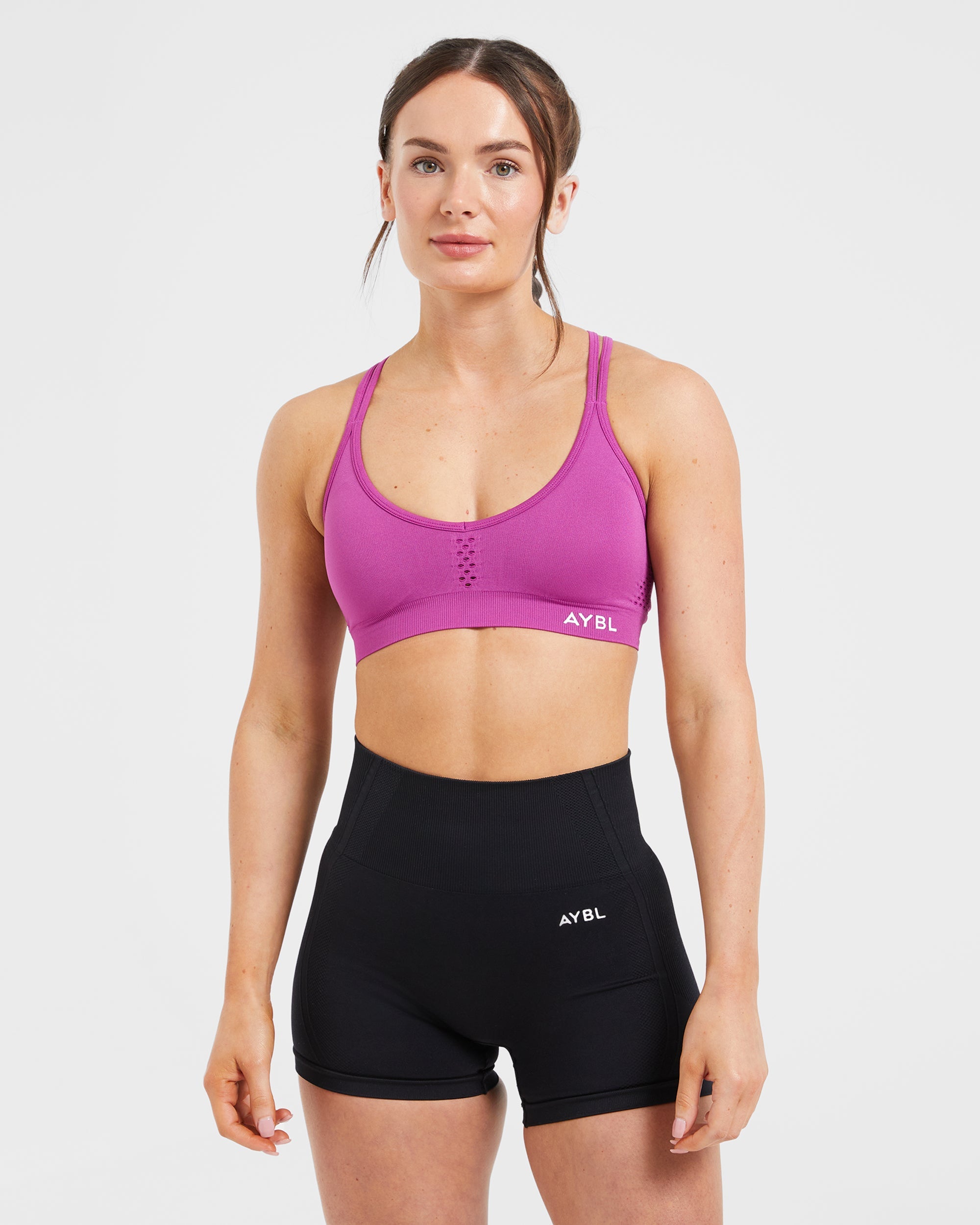 Soutien-gorge de sport à bretelles sans couture Essential - Magenta