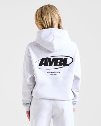 Sports Essentials Oversized Hoodie - Heather Grey/Black