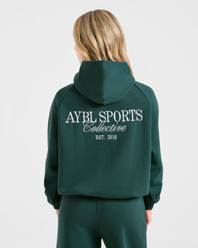 Sports Collective Oversized Hoodie - Deep Forest
