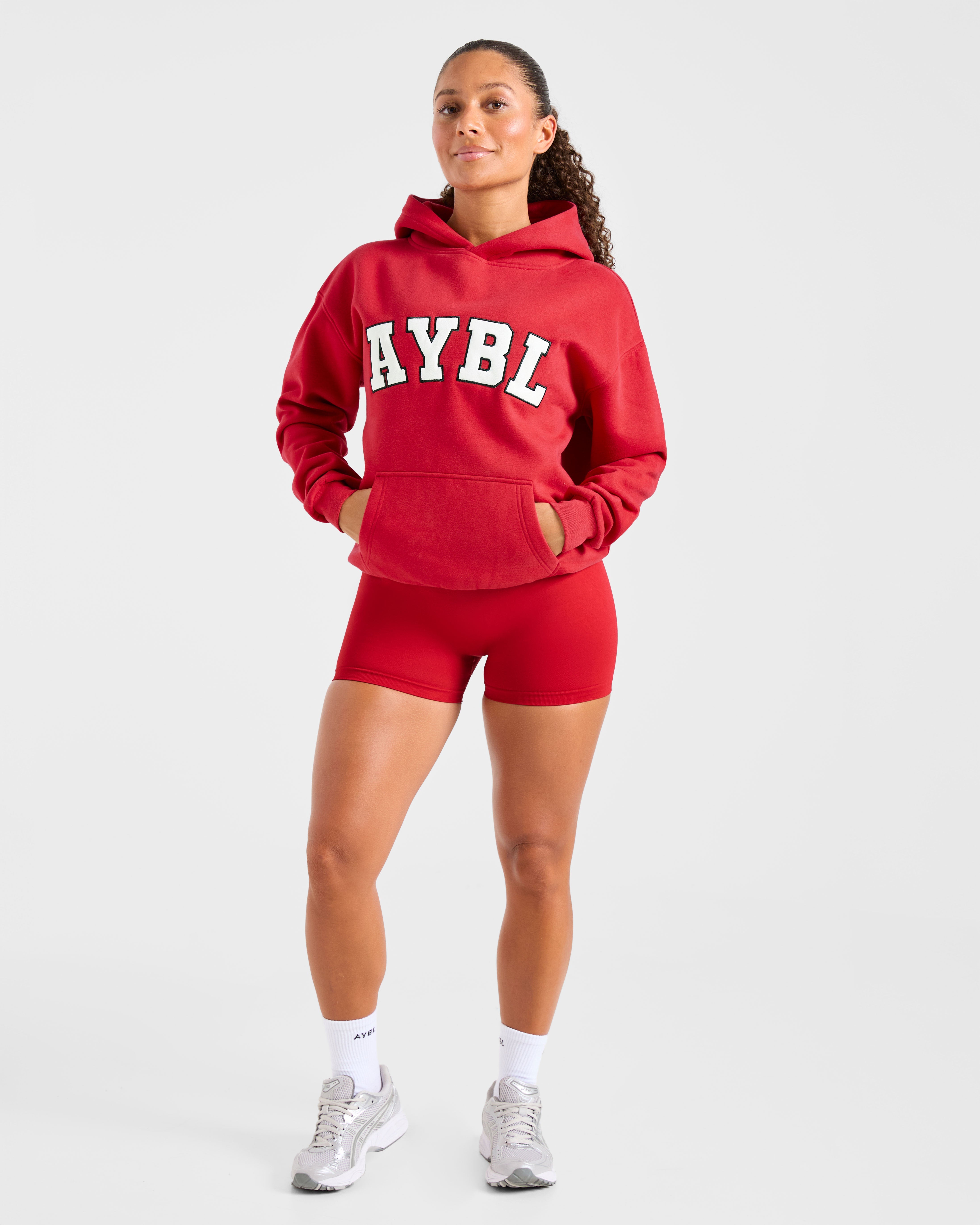 Varsity 2.0 Oversized Hoodie - Red