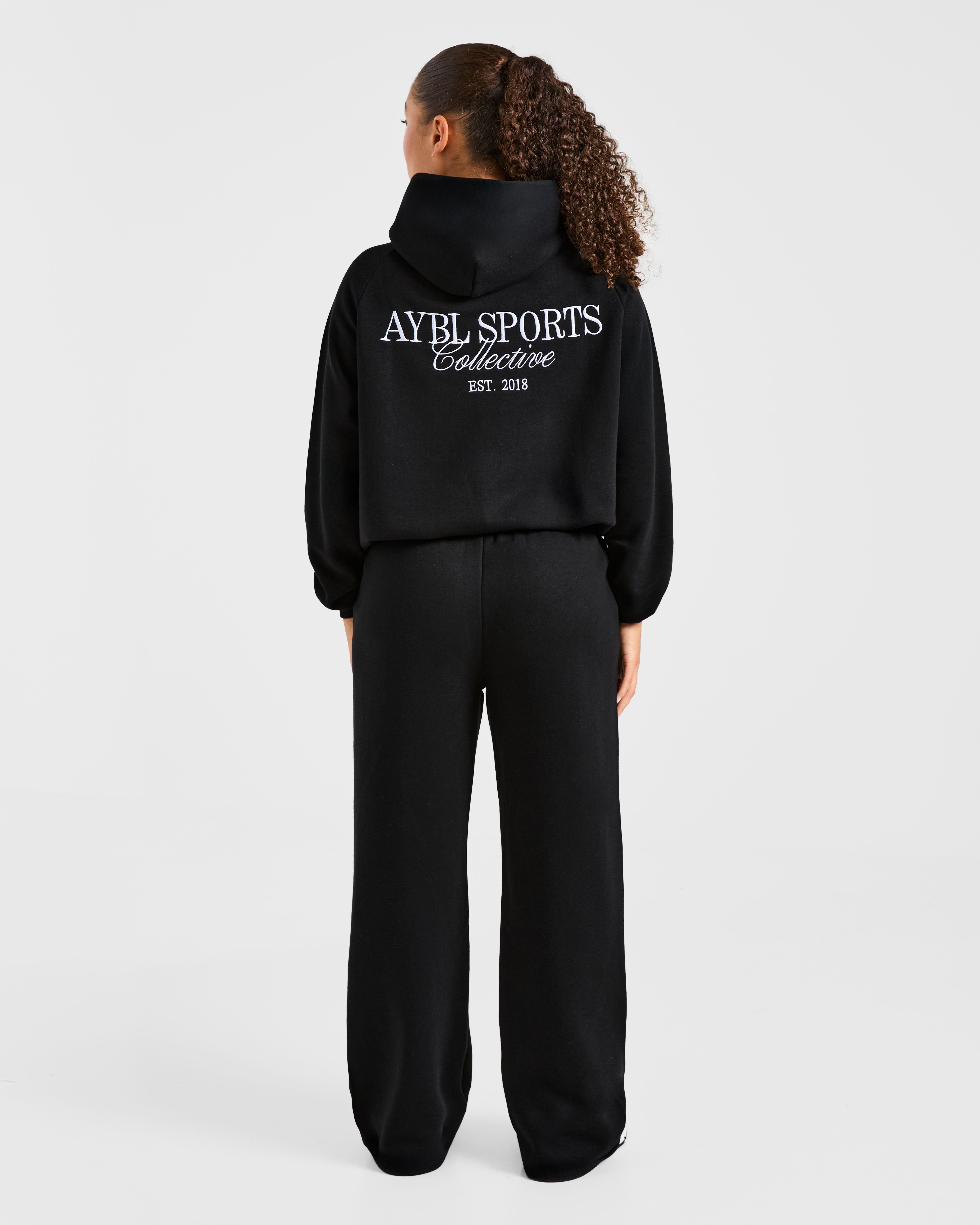 Sports Collective Oversized Straight Leg Joggers - Black