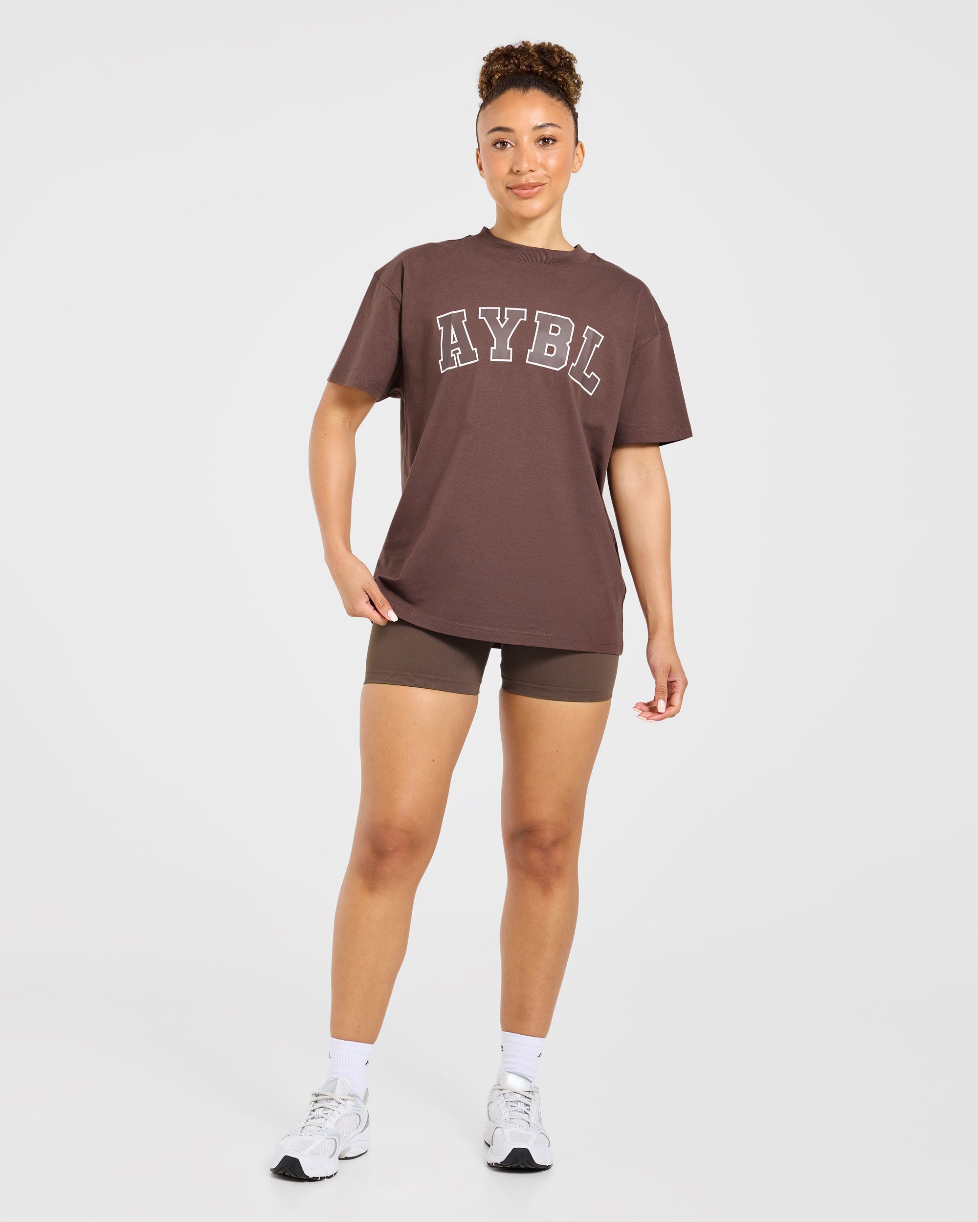 Varsity 2.0 Oversized T Shirt - Brown