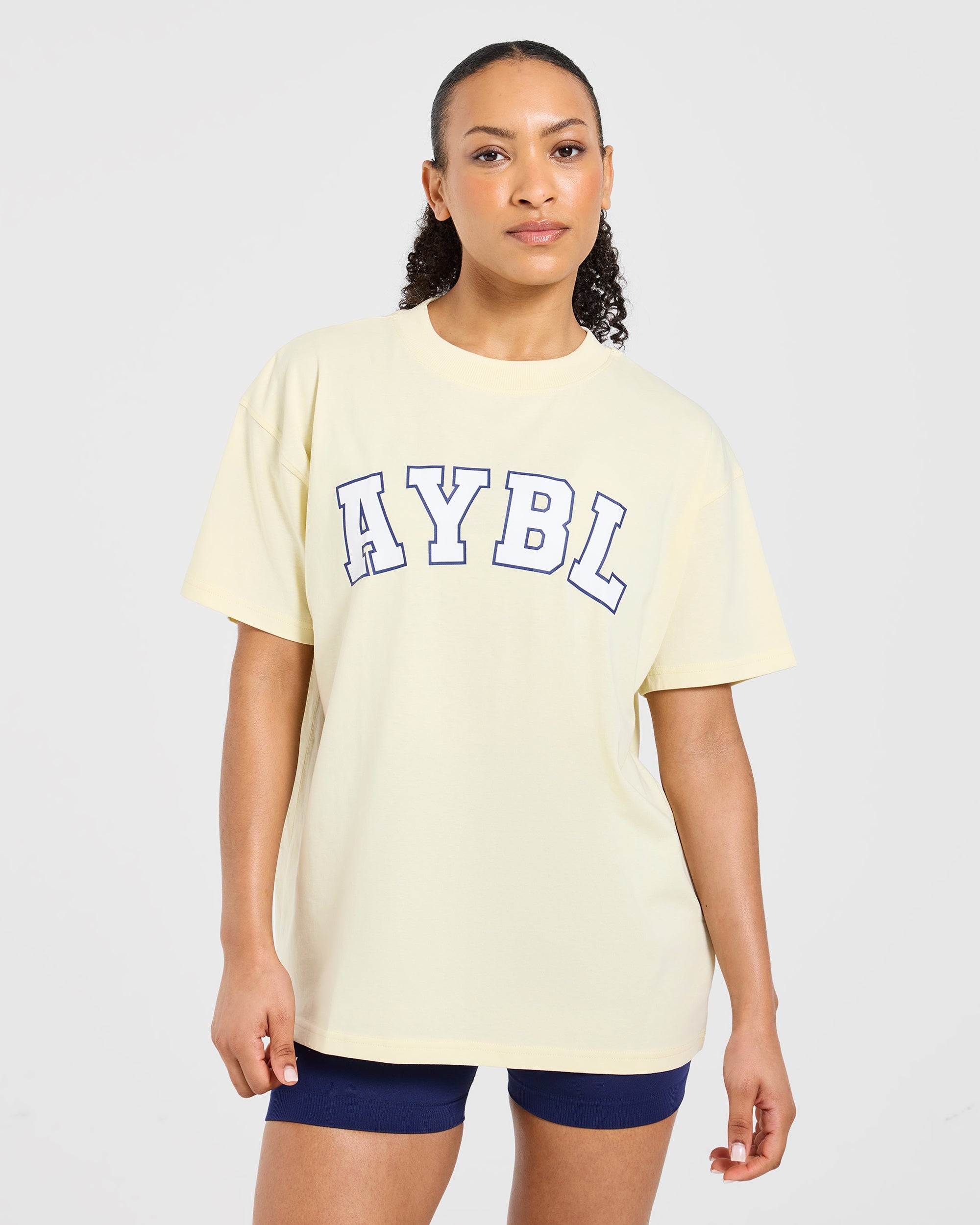Varsity 2.0 Oversized T Shirt - Butter Yellow