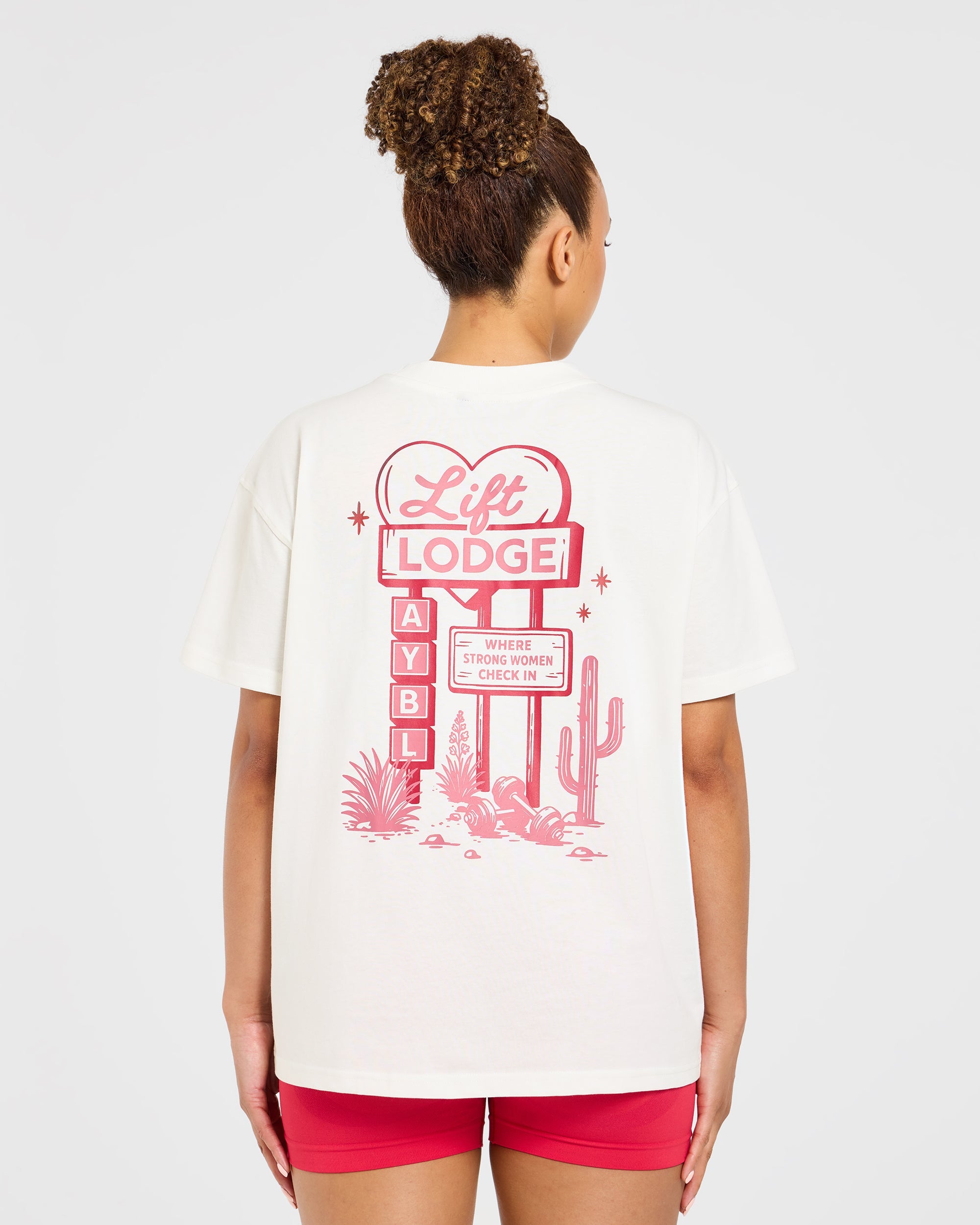 AYBL Lift Lodge Oversized T Shirt - Off White