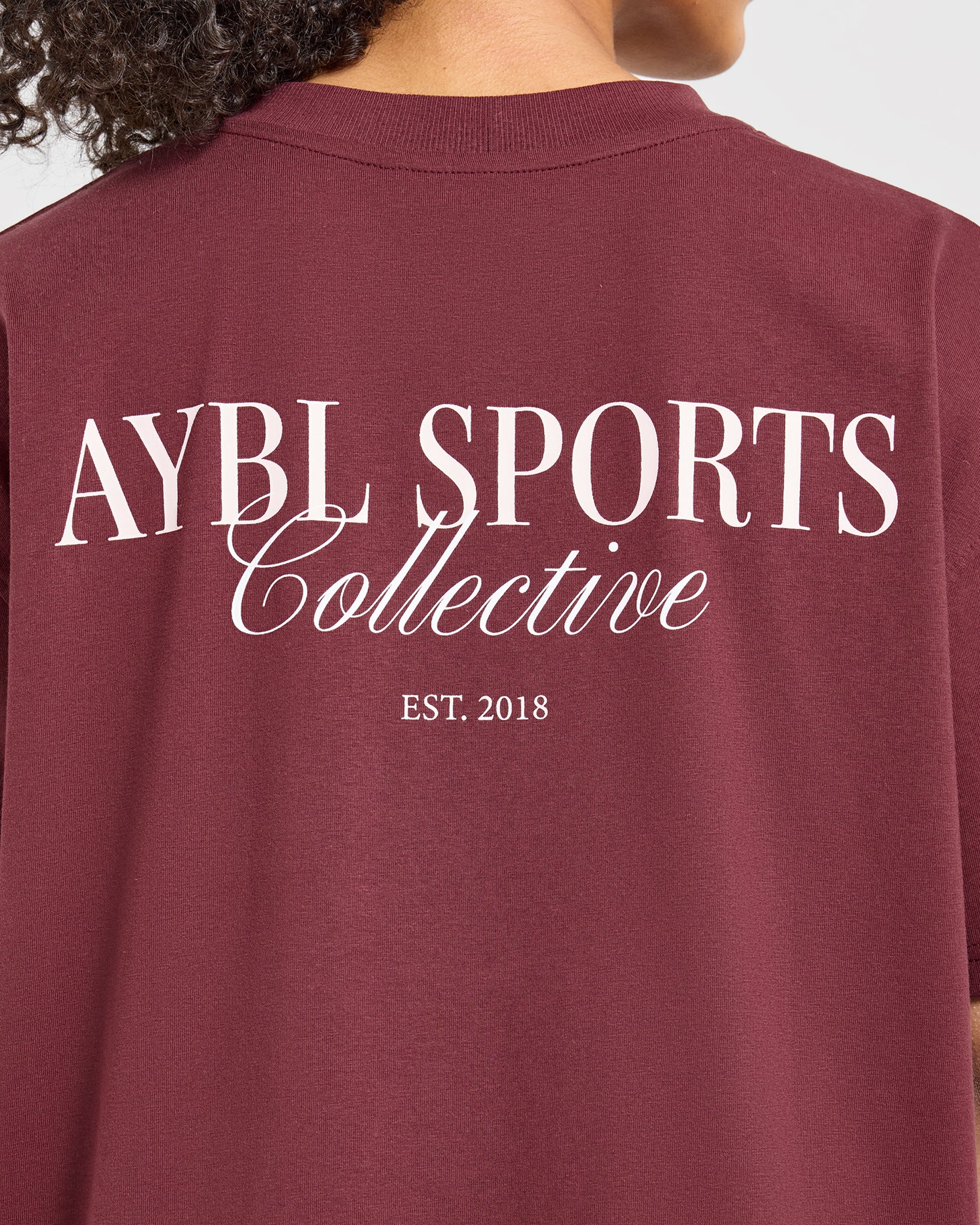 Sports Collective Oversized T Shirt - Red Wine