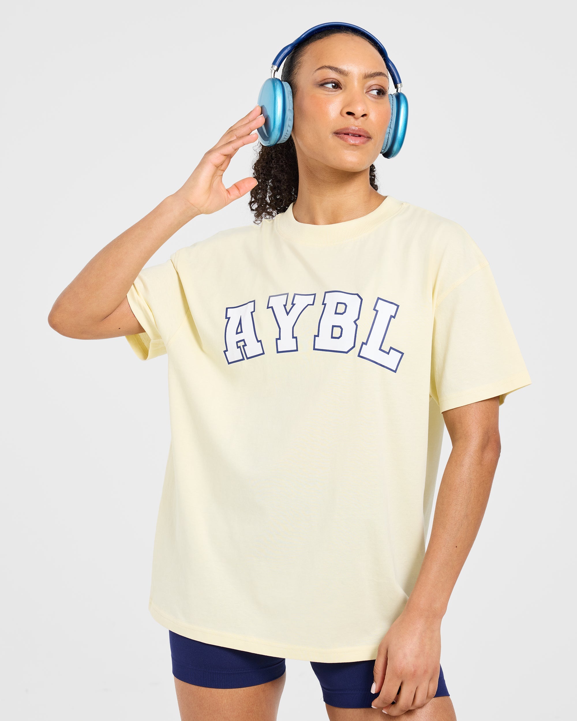 Varsity 2.0 Oversized T Shirt - Butter Yellow