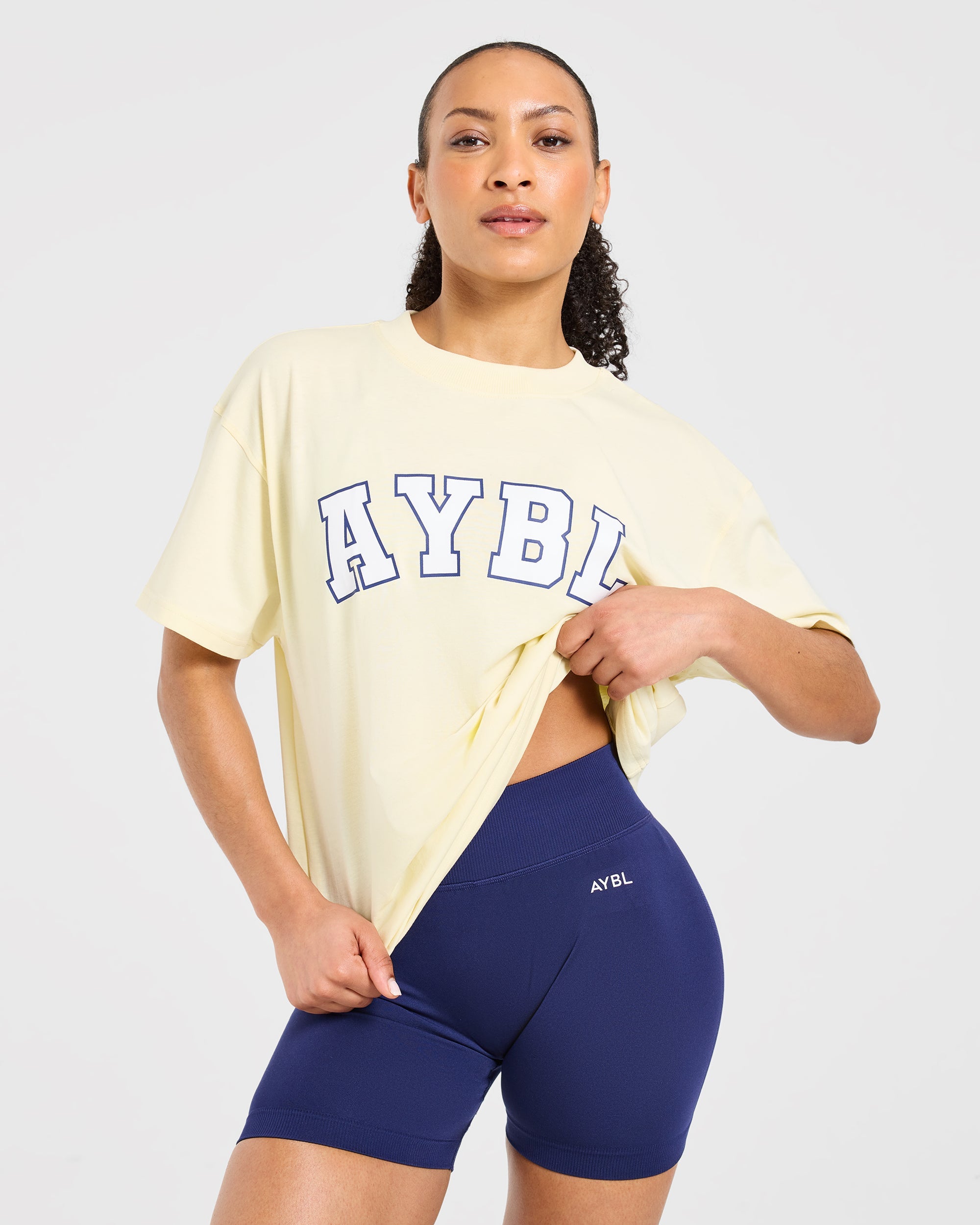 Varsity 2.0 Oversized T Shirt - Butter Yellow