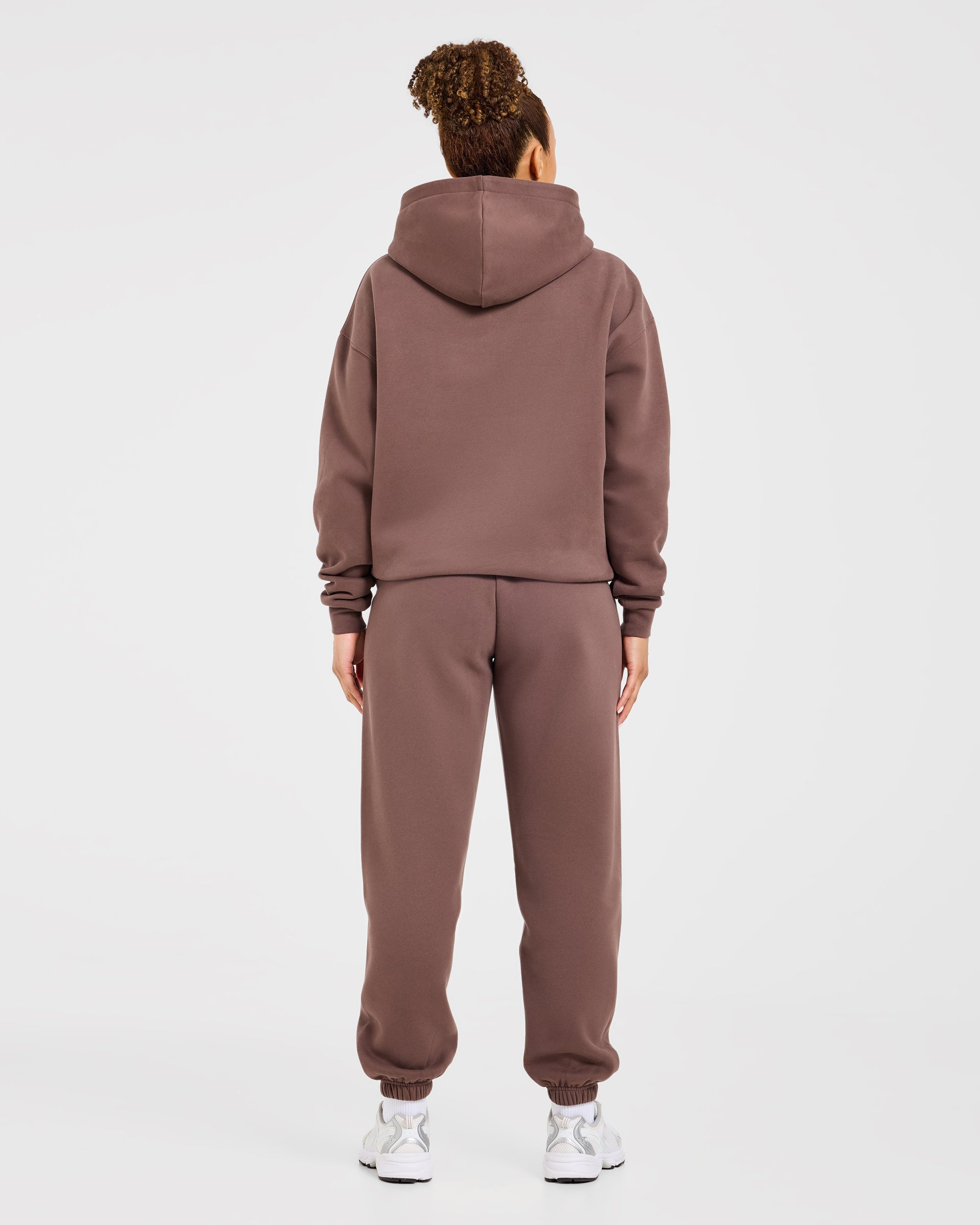 Varsity Applique Oversized Joggers - Brown