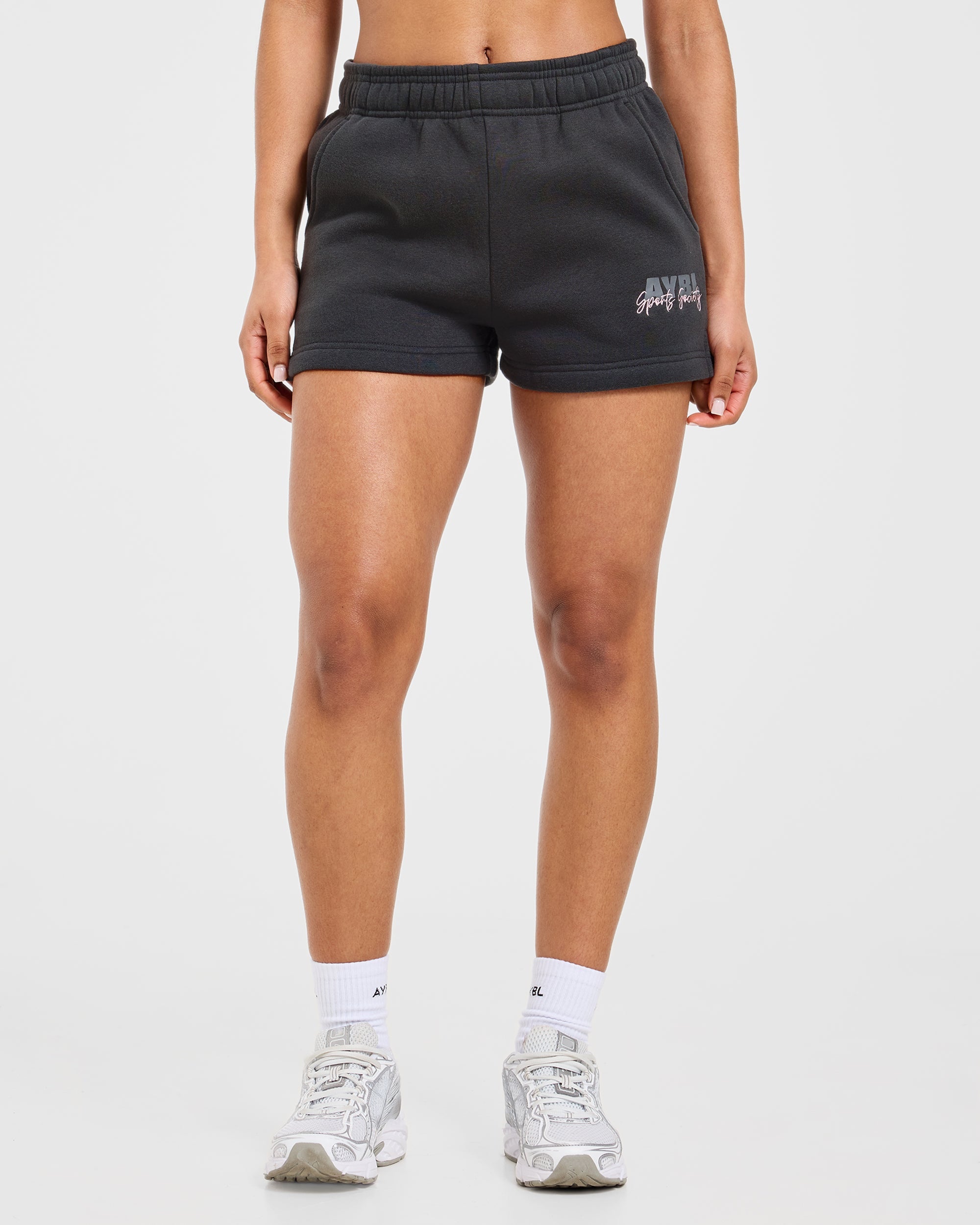 Sports Society Oversized Shorts - Charcoal