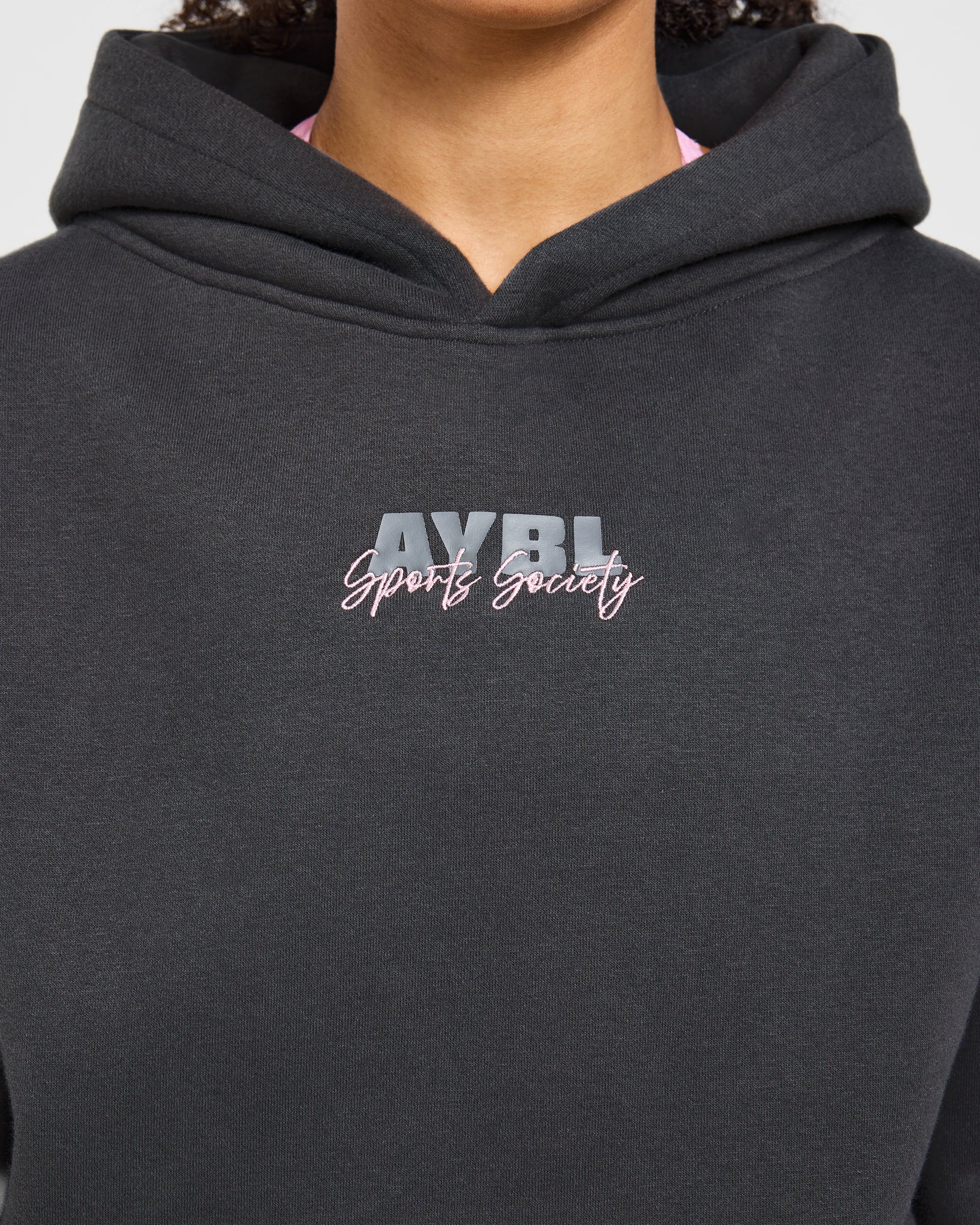 Sports Society Oversized Hoodie - Charcoal