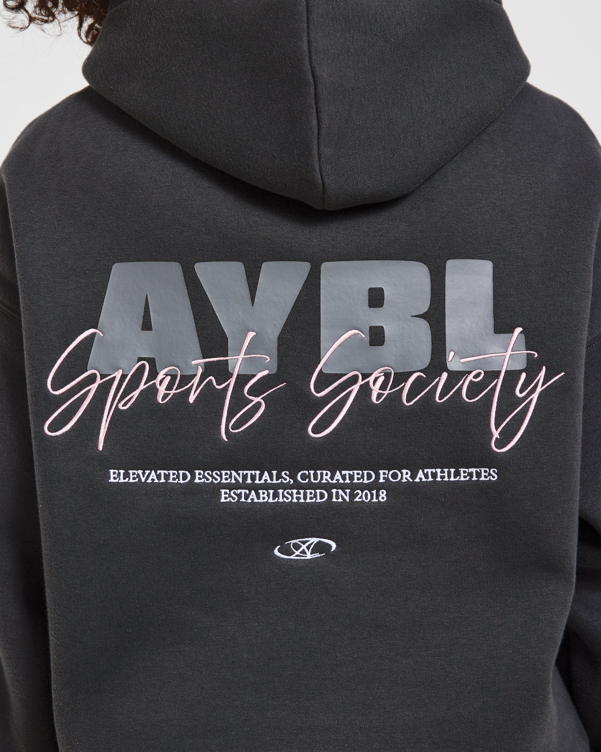 Sports Society Oversized Hoodie - Charcoal