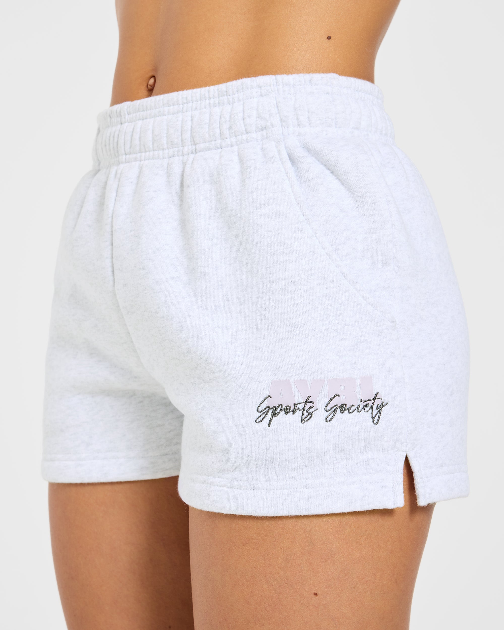 Sports Society Oversized Shorts - Heather Grey