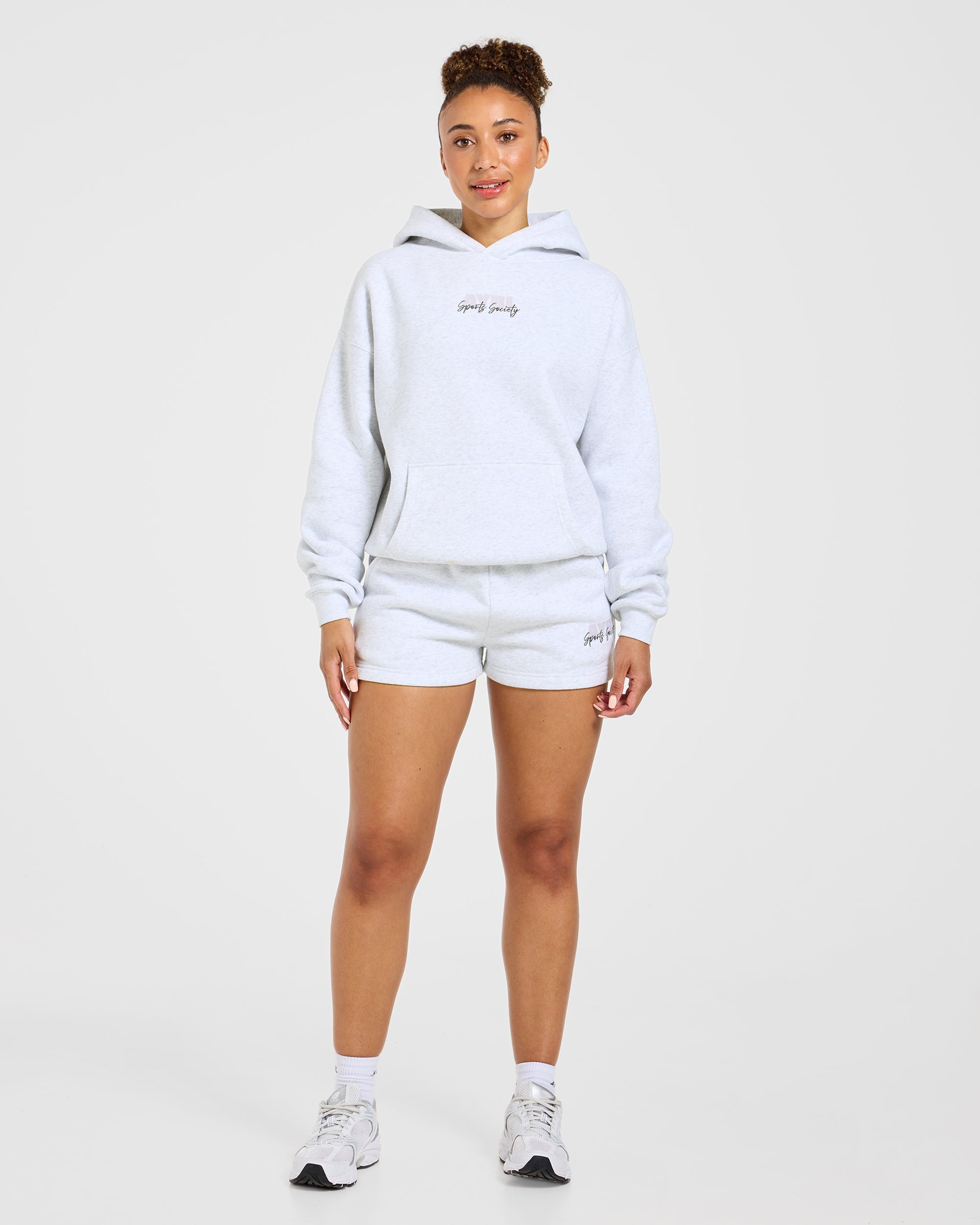 Sports Society Oversized Shorts - Heather Grey