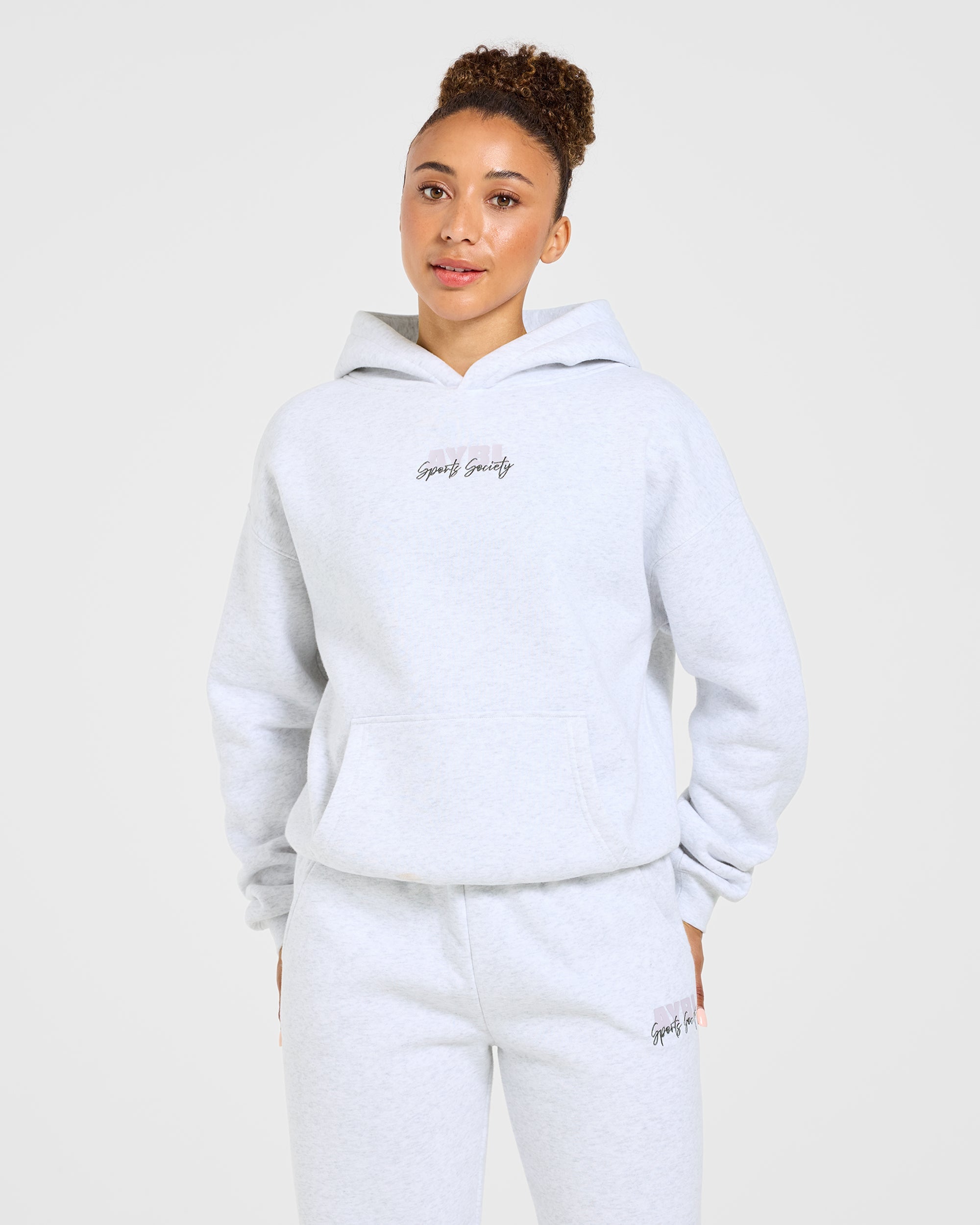 Sports Society Oversized Hoodie - Heather Grey
