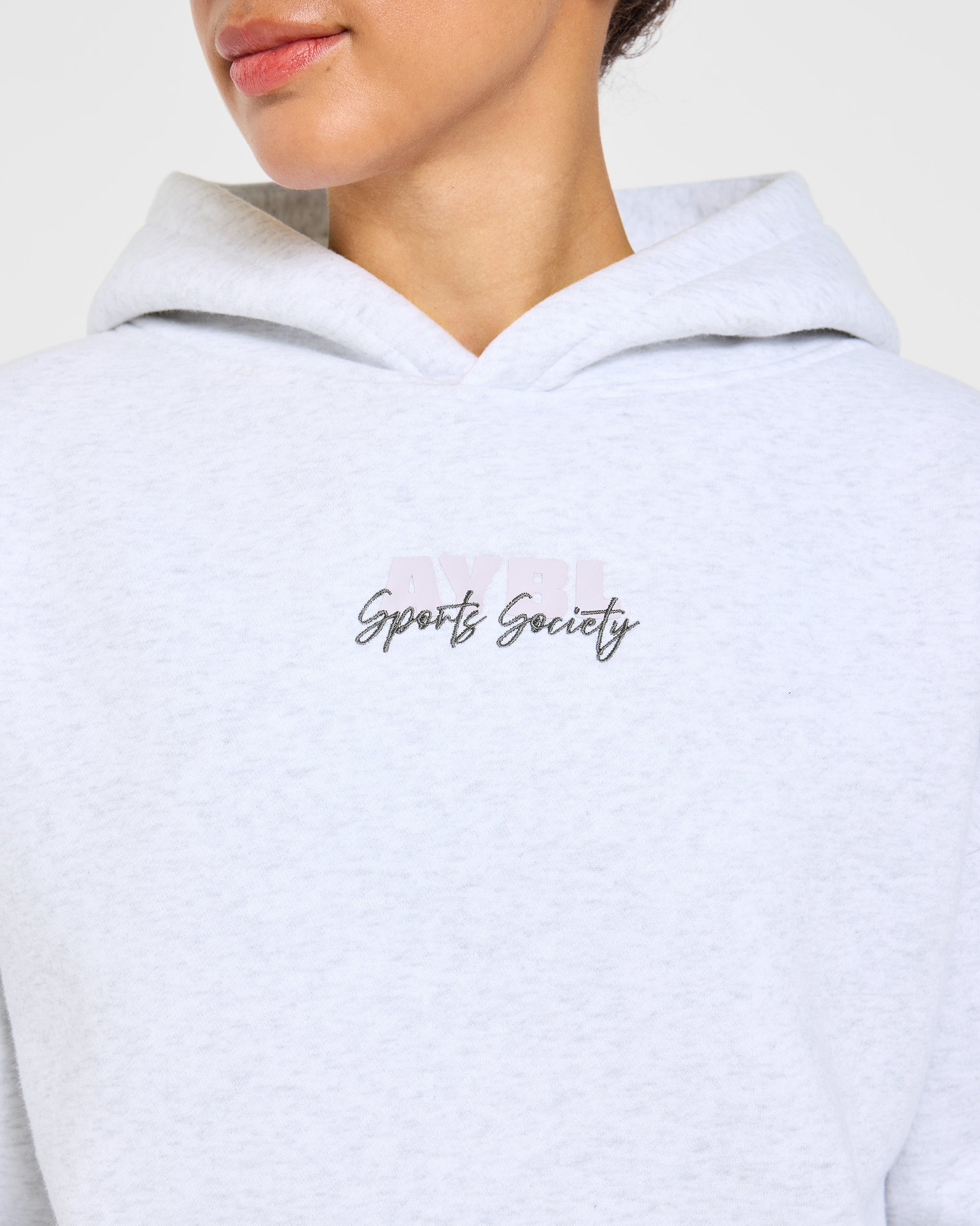 Sports Society Oversized Hoodie - Heather Grey