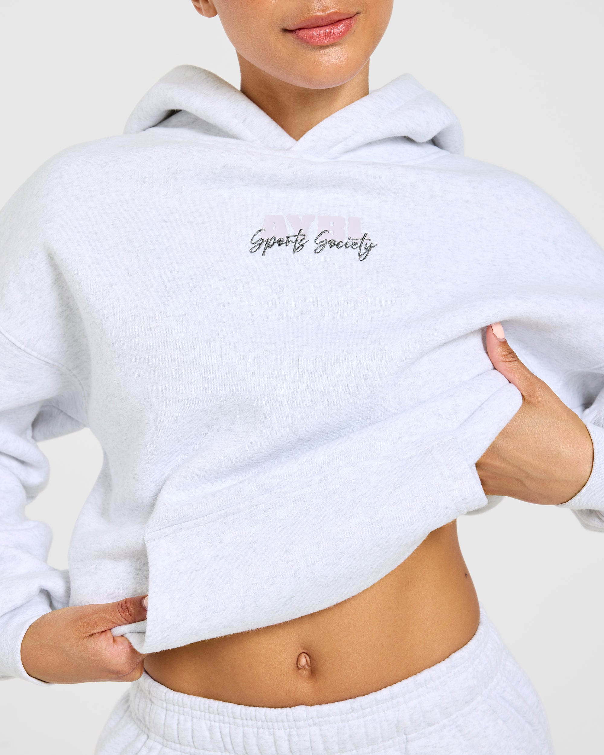 Sports Society Oversized Hoodie - Heather Grey