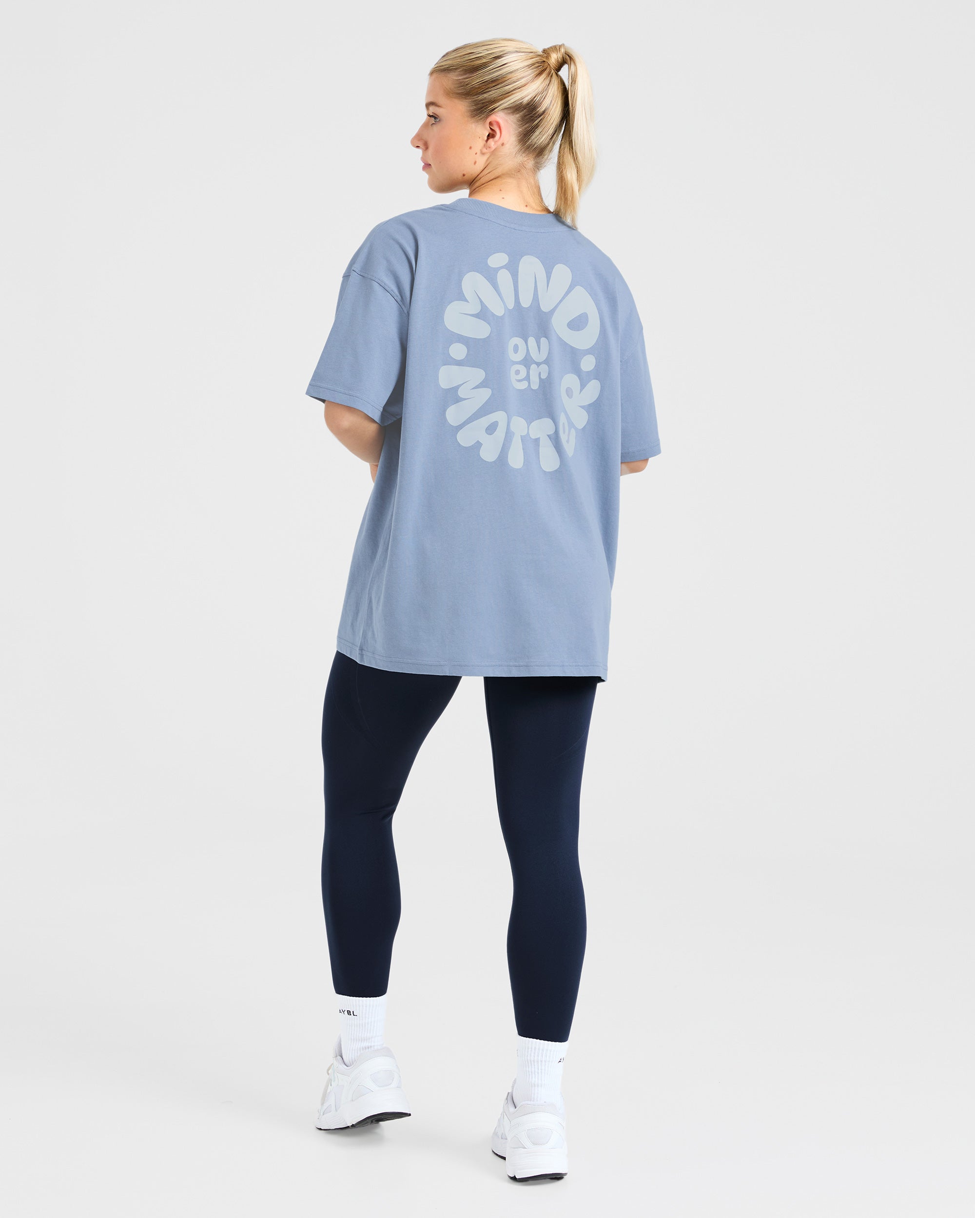 Mind Over Matter V2 Oversized T Shirt - Blue