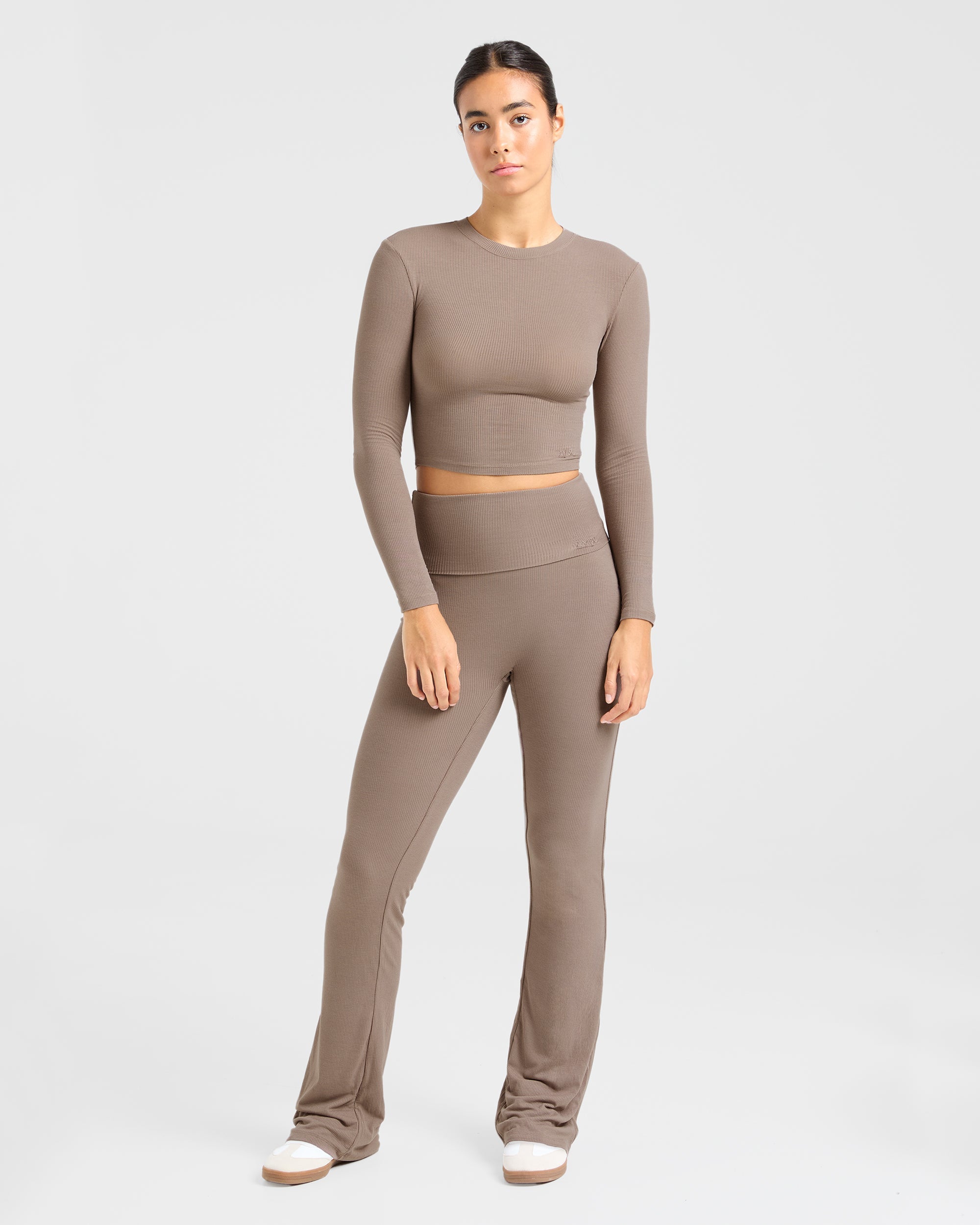 Lounge Ribbed Long Sleeve - Mocha