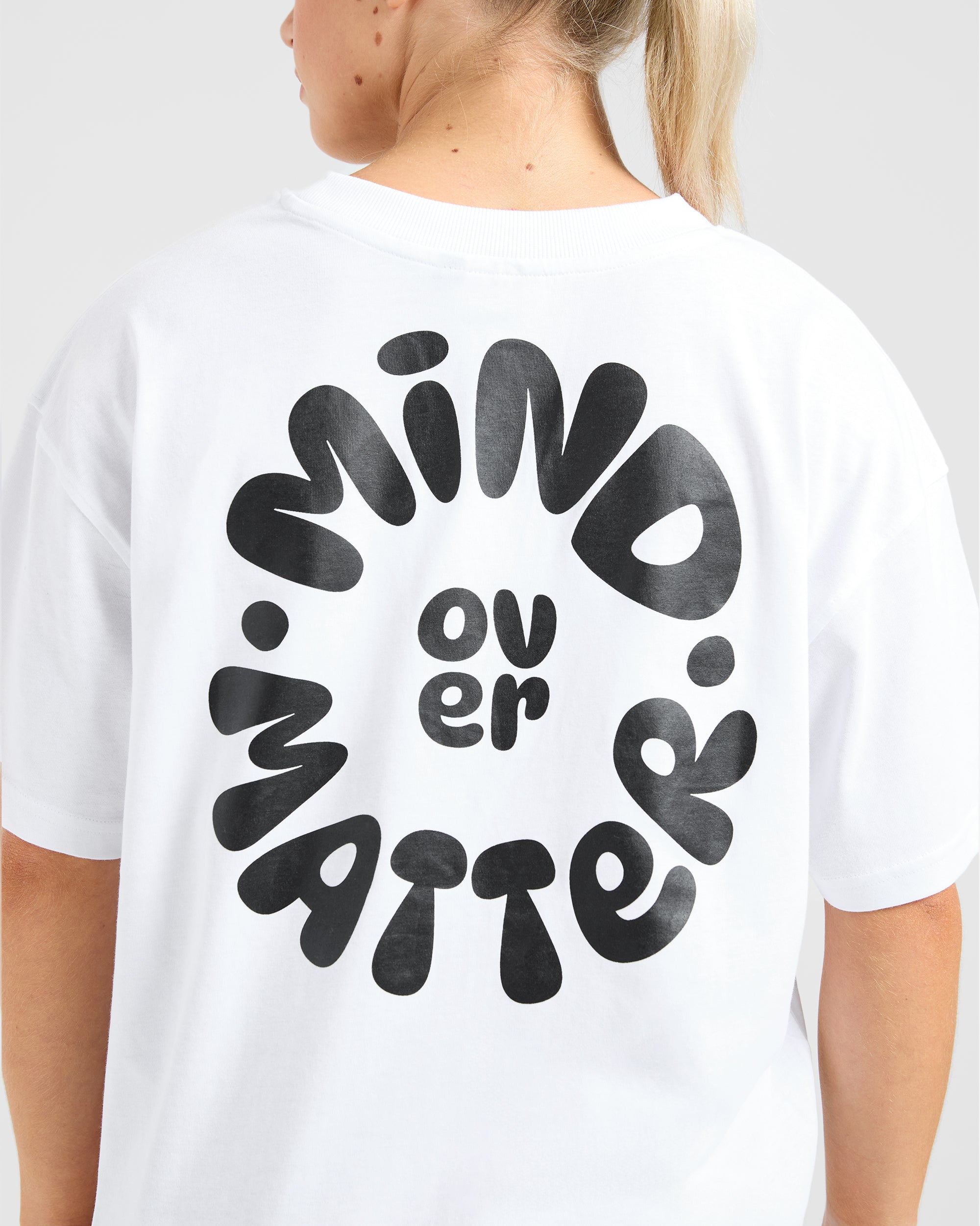 Mind Over Matter V2 Oversized T Shirt - White