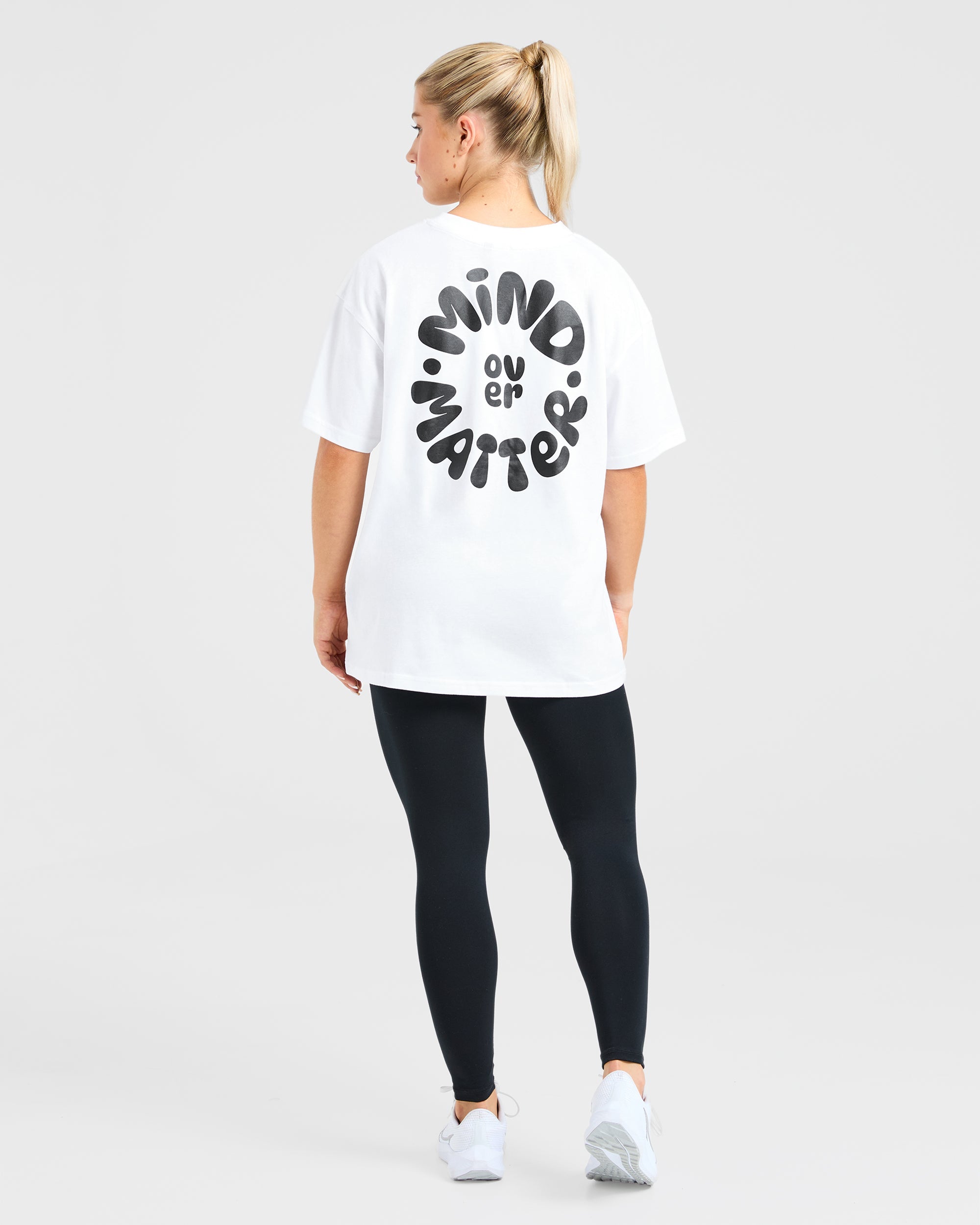 Mind Over Matter V2 Oversized T Shirt - White