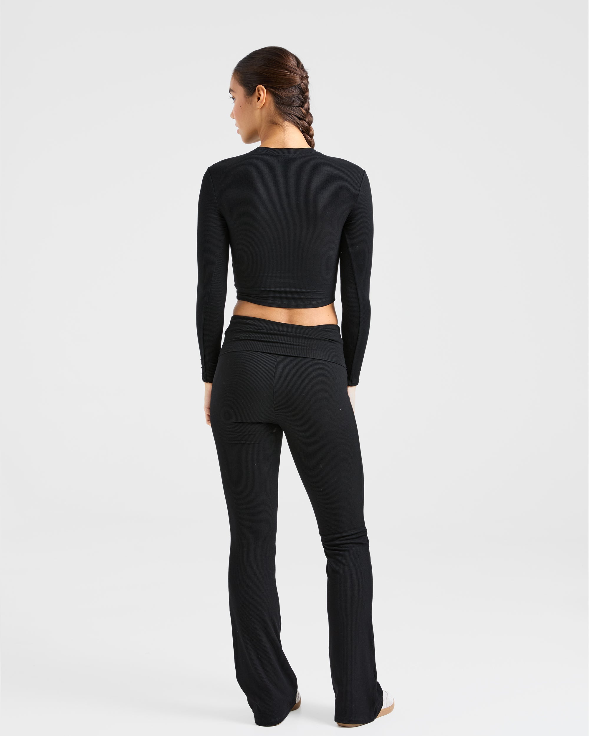 Lounge Ribbed Long Sleeve - Black