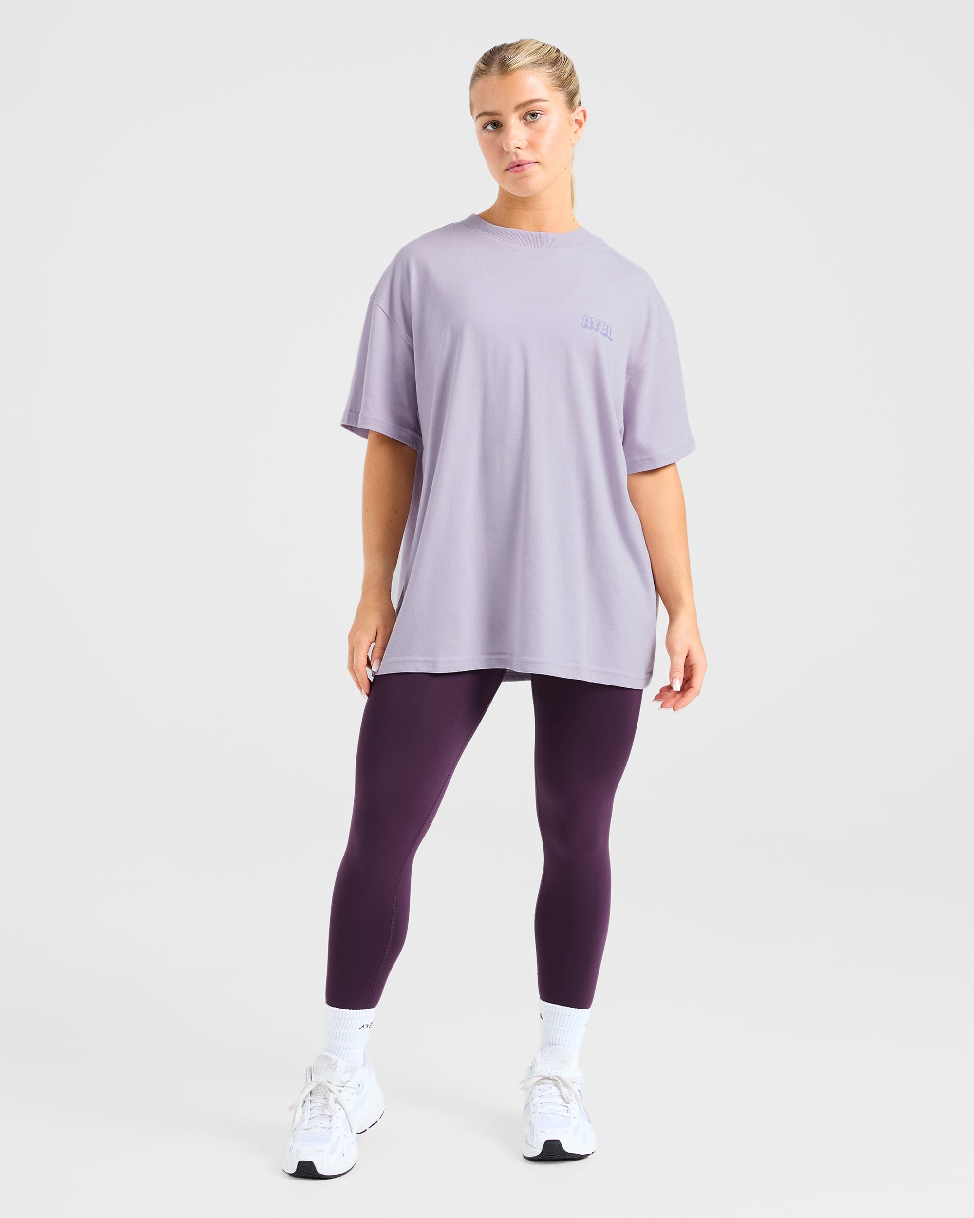 Gym Girl Era Oversized T Shirt - Purple