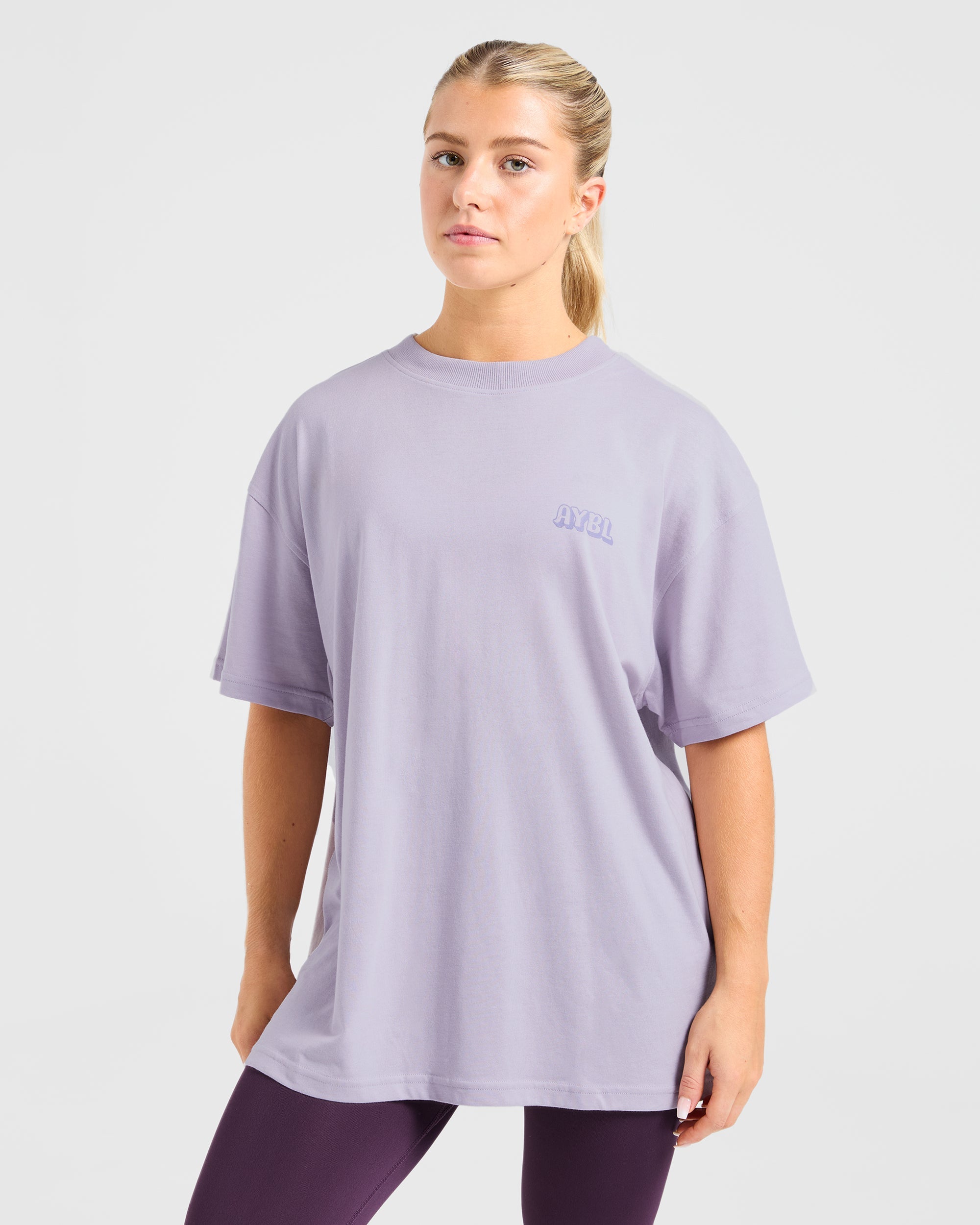 Gym Girl Era Oversized T Shirt - Purple