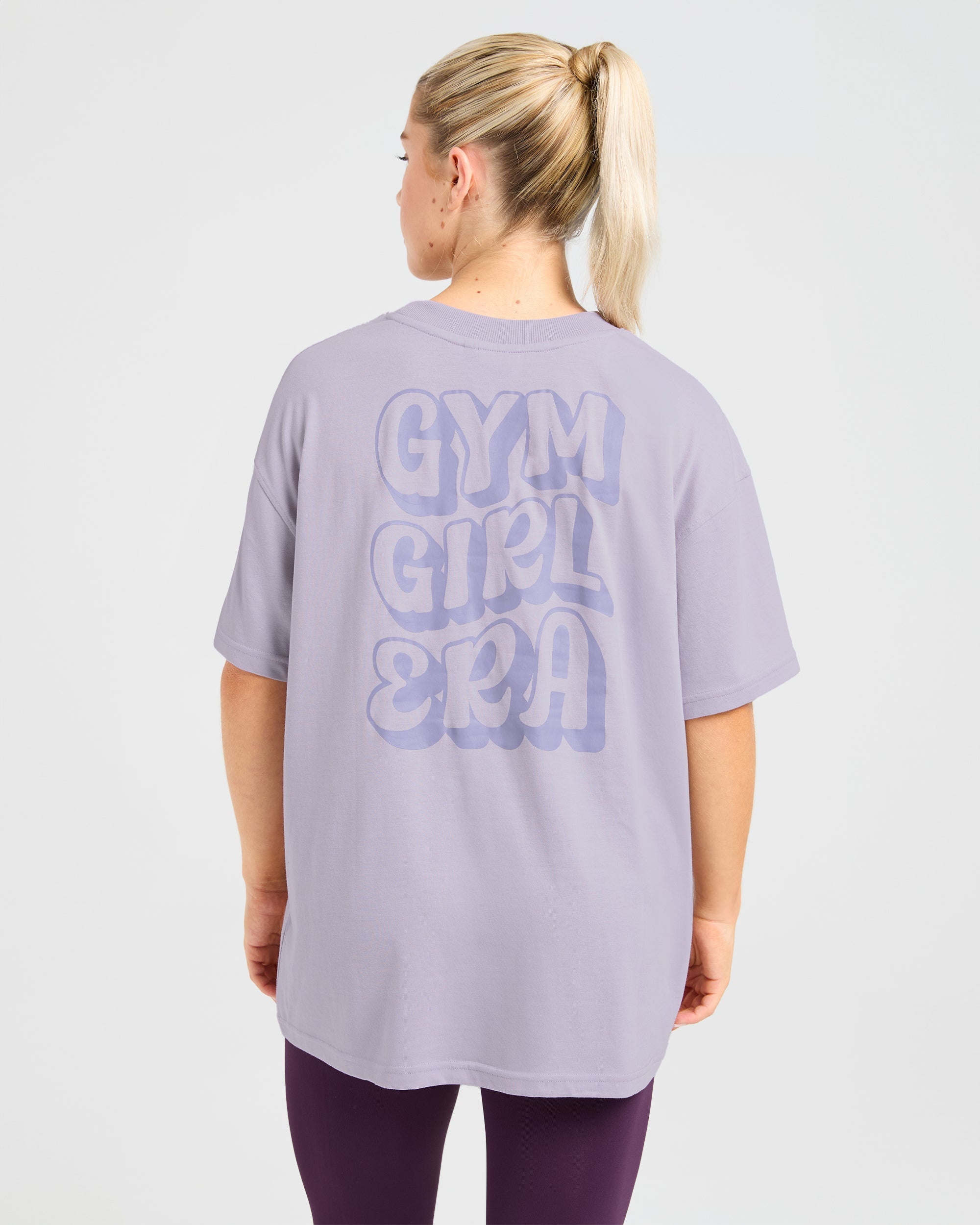 Gym Girl Era Oversized T Shirt - Purple