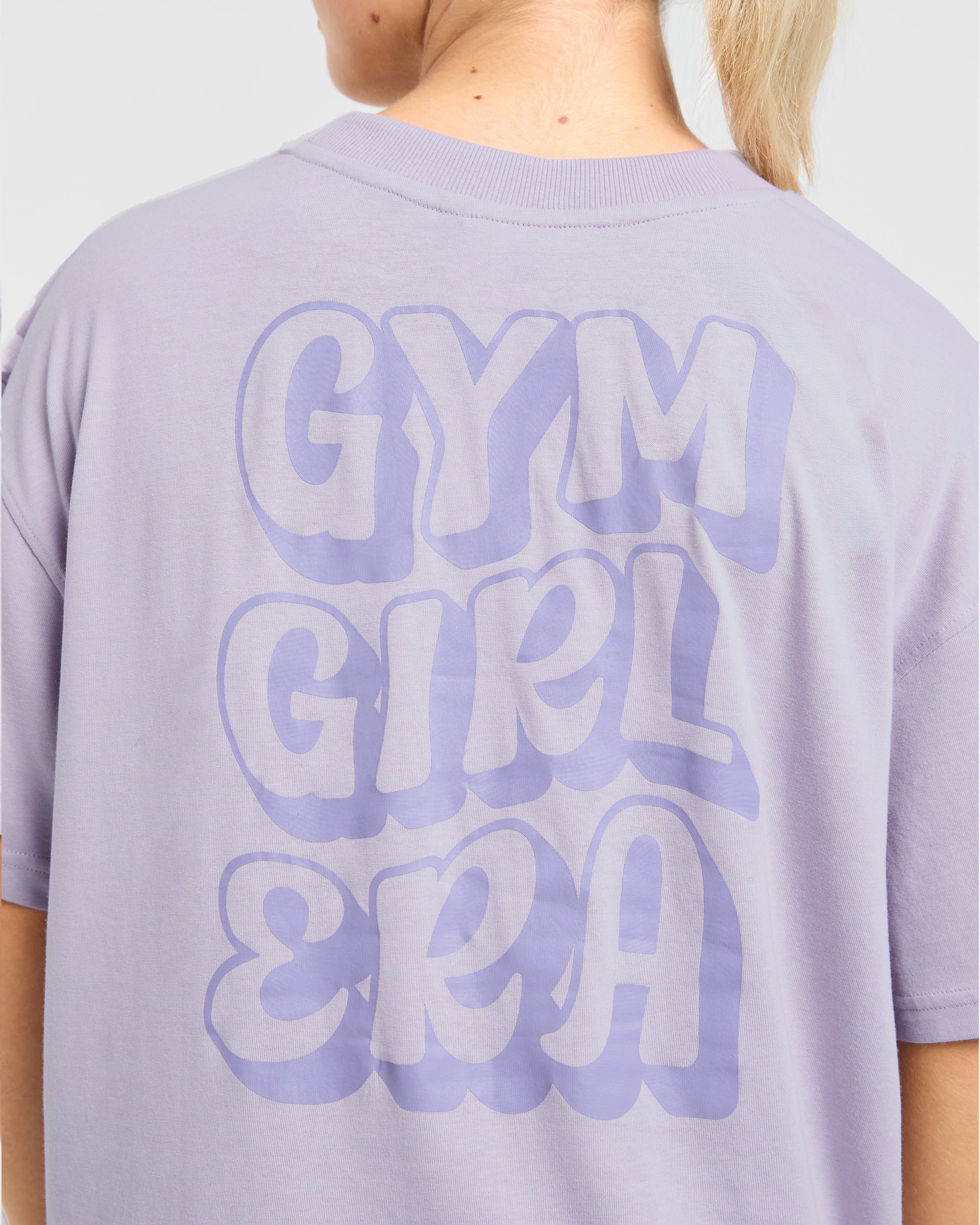 Gym Girl Era Oversized T Shirt - Purple