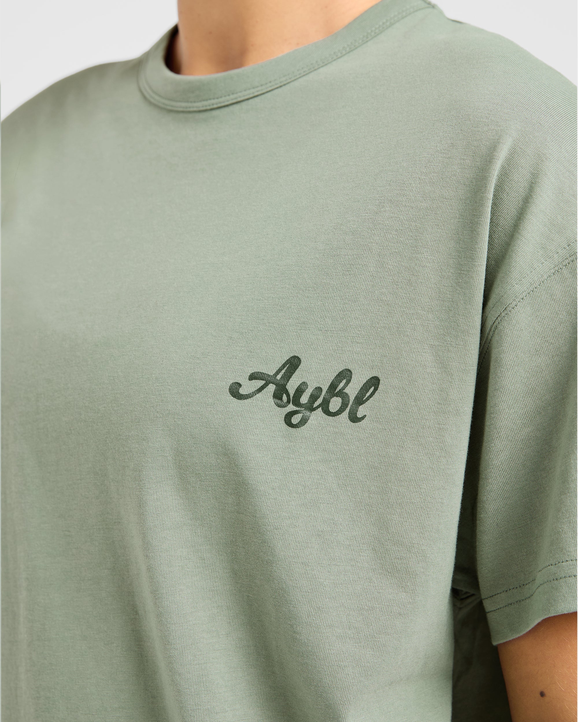 Body Achieve Mind Believe Oversized T Shirt - Green