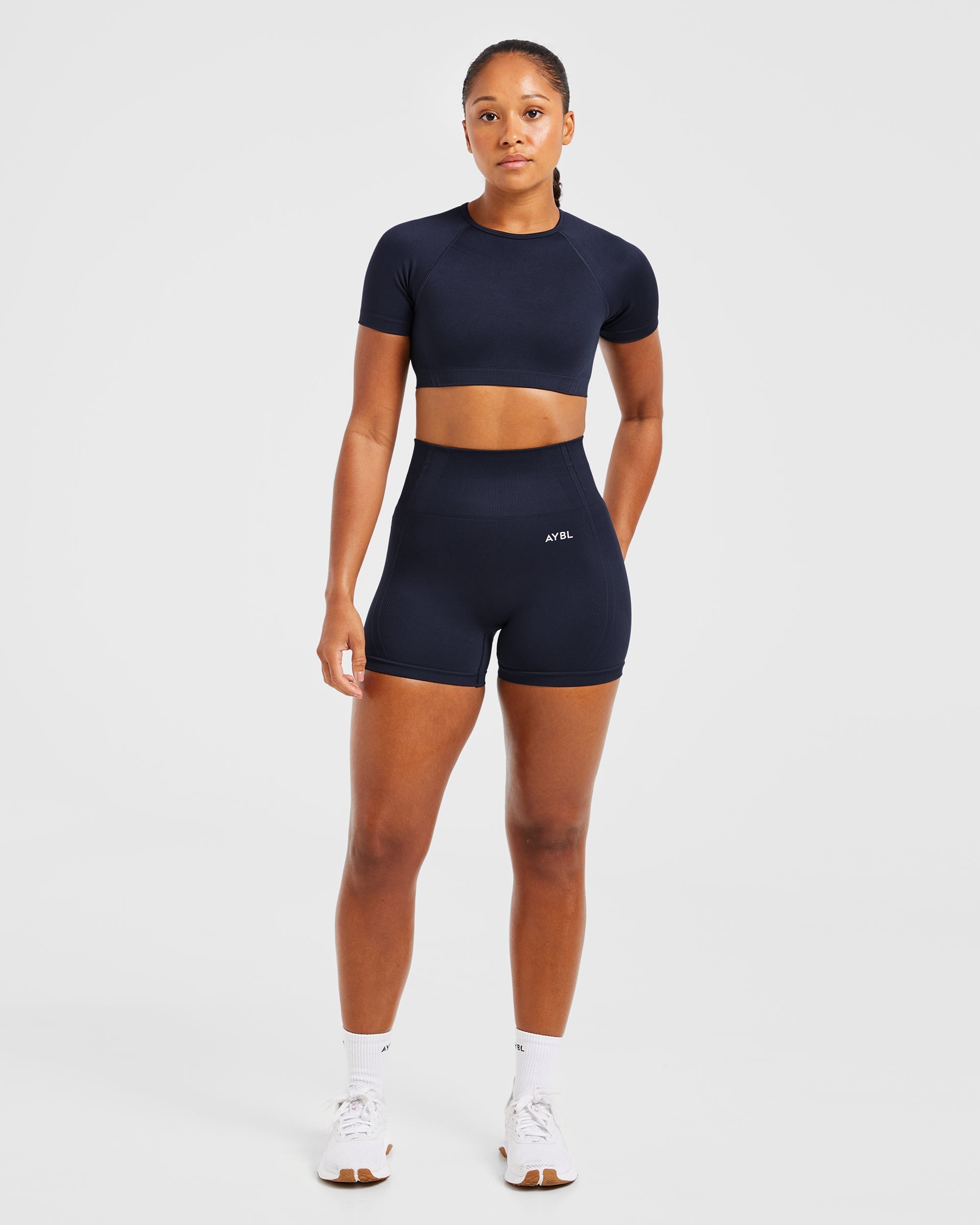 Balance V3 Seamless Crop Top - Navy