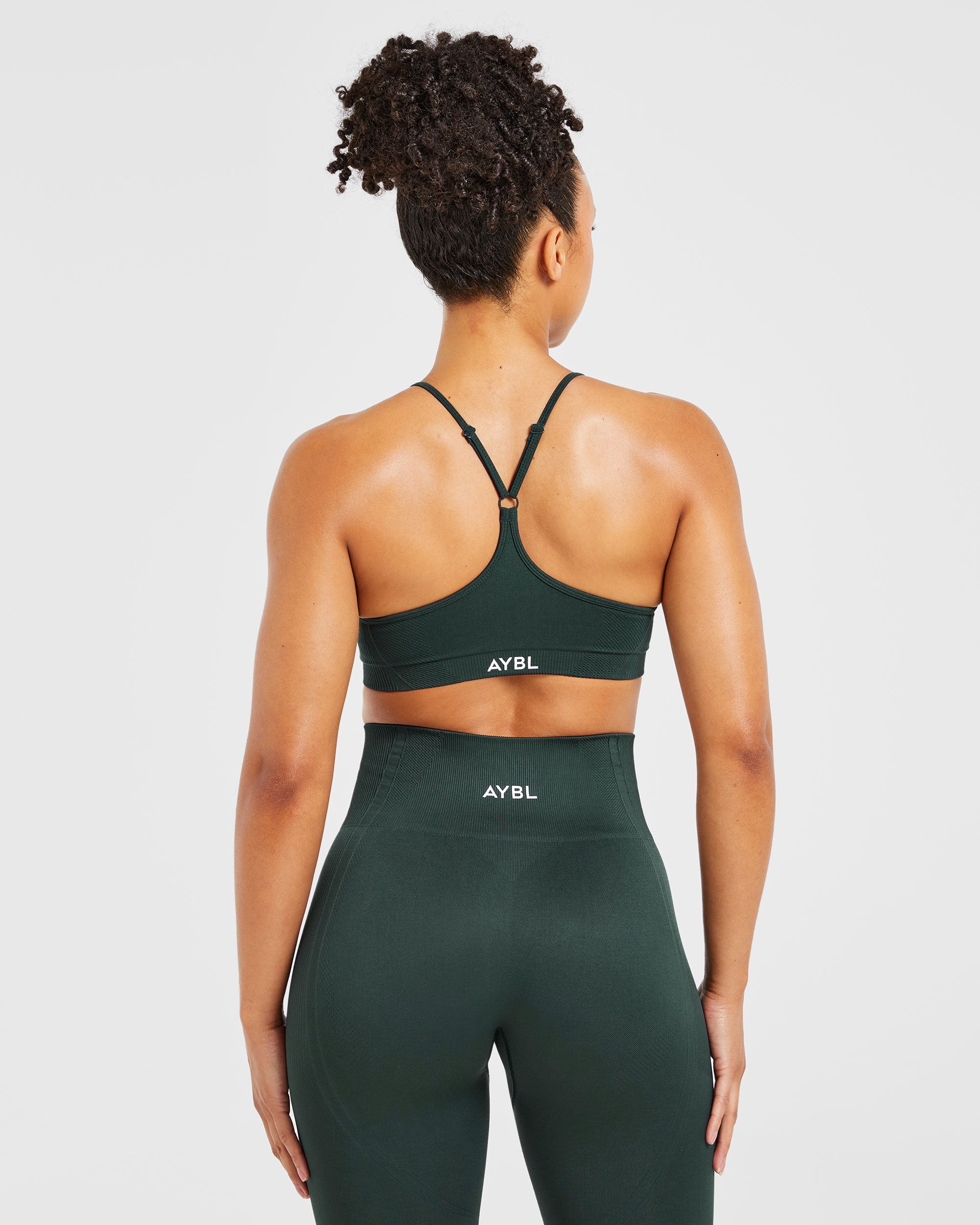 Balance V3 Seamless Strappy Sports Bra - Dark Green