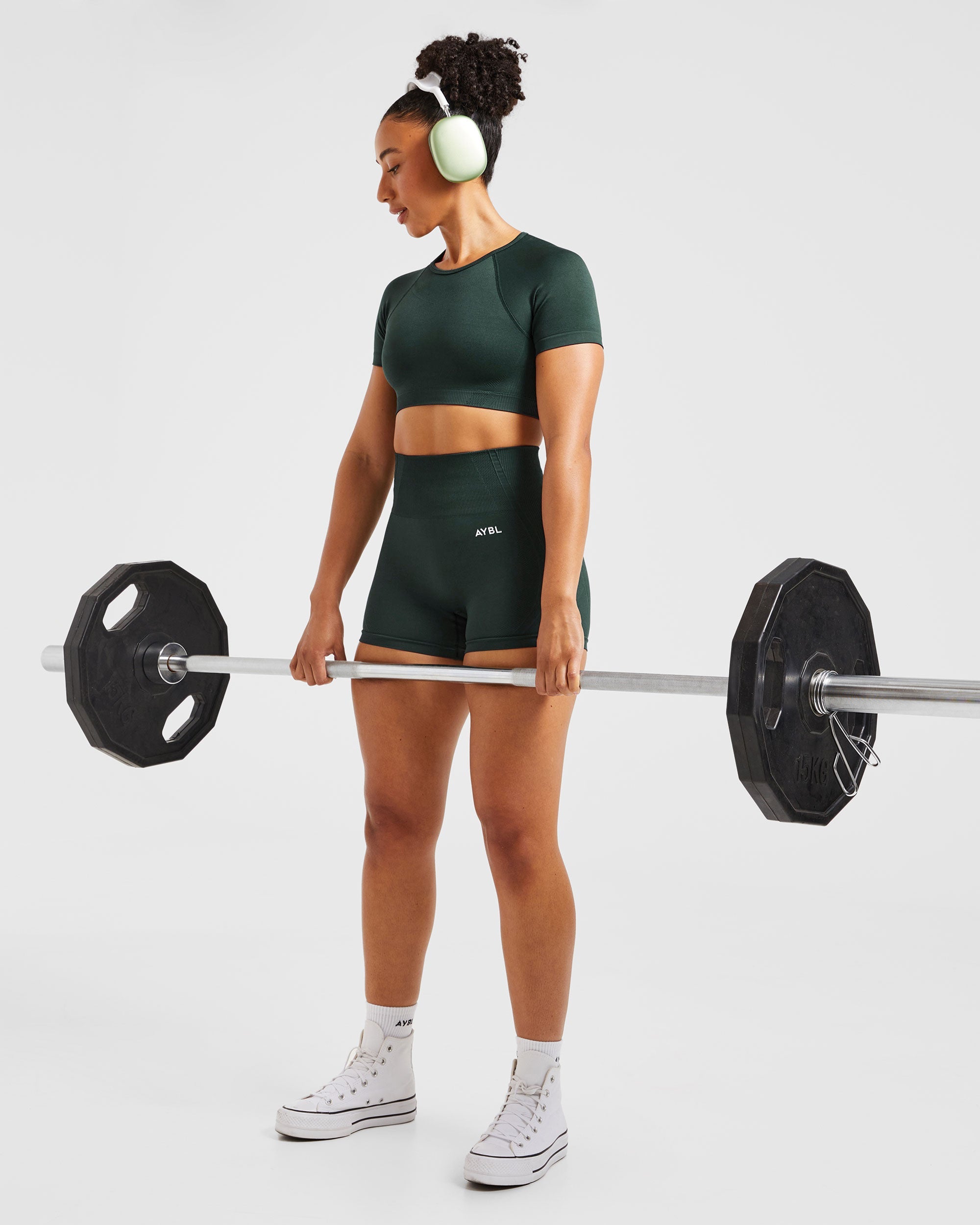 Balance V3 Seamless Crop Top - Dark Green