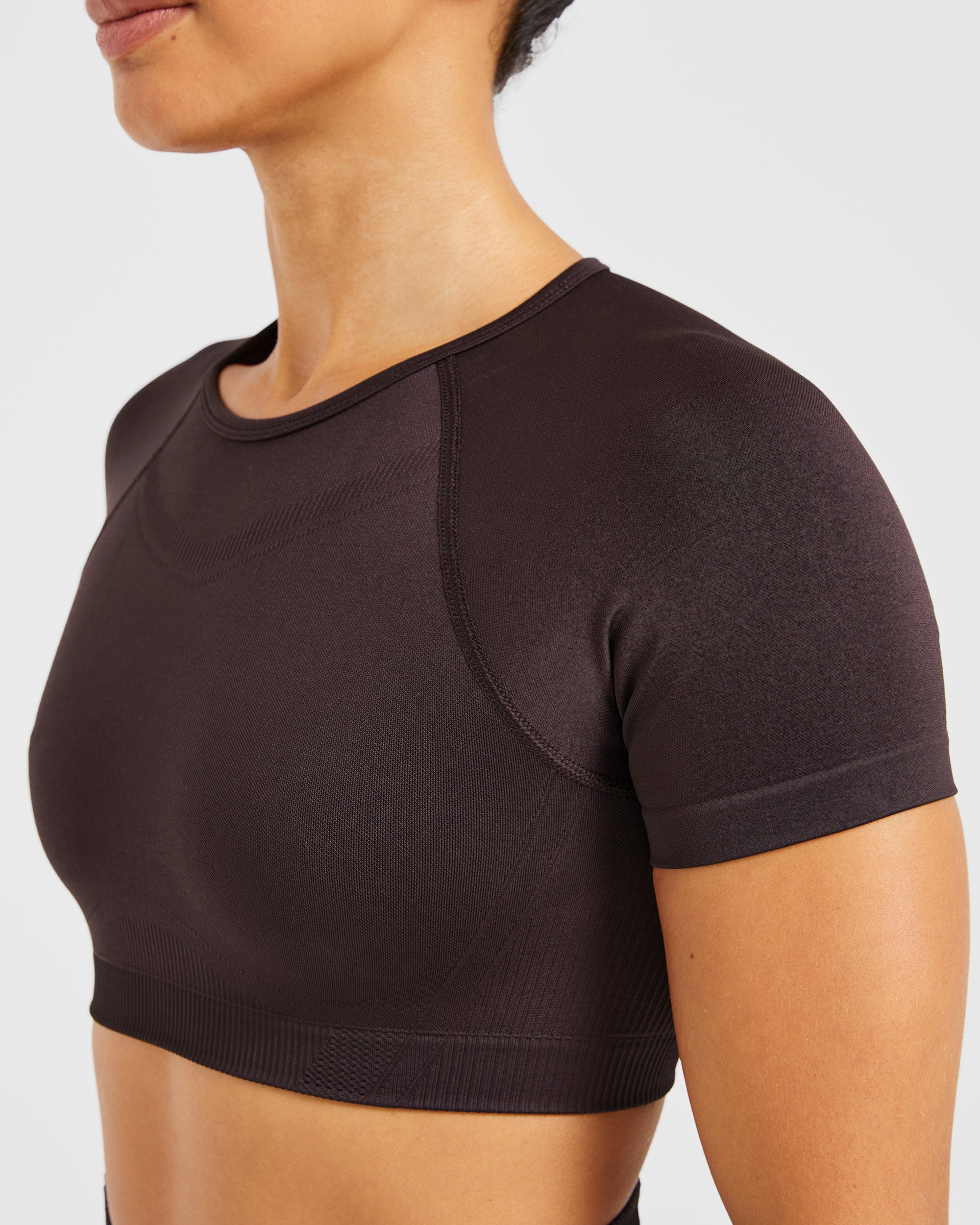 Balance V3 Seamless Crop Top - Dark Brown