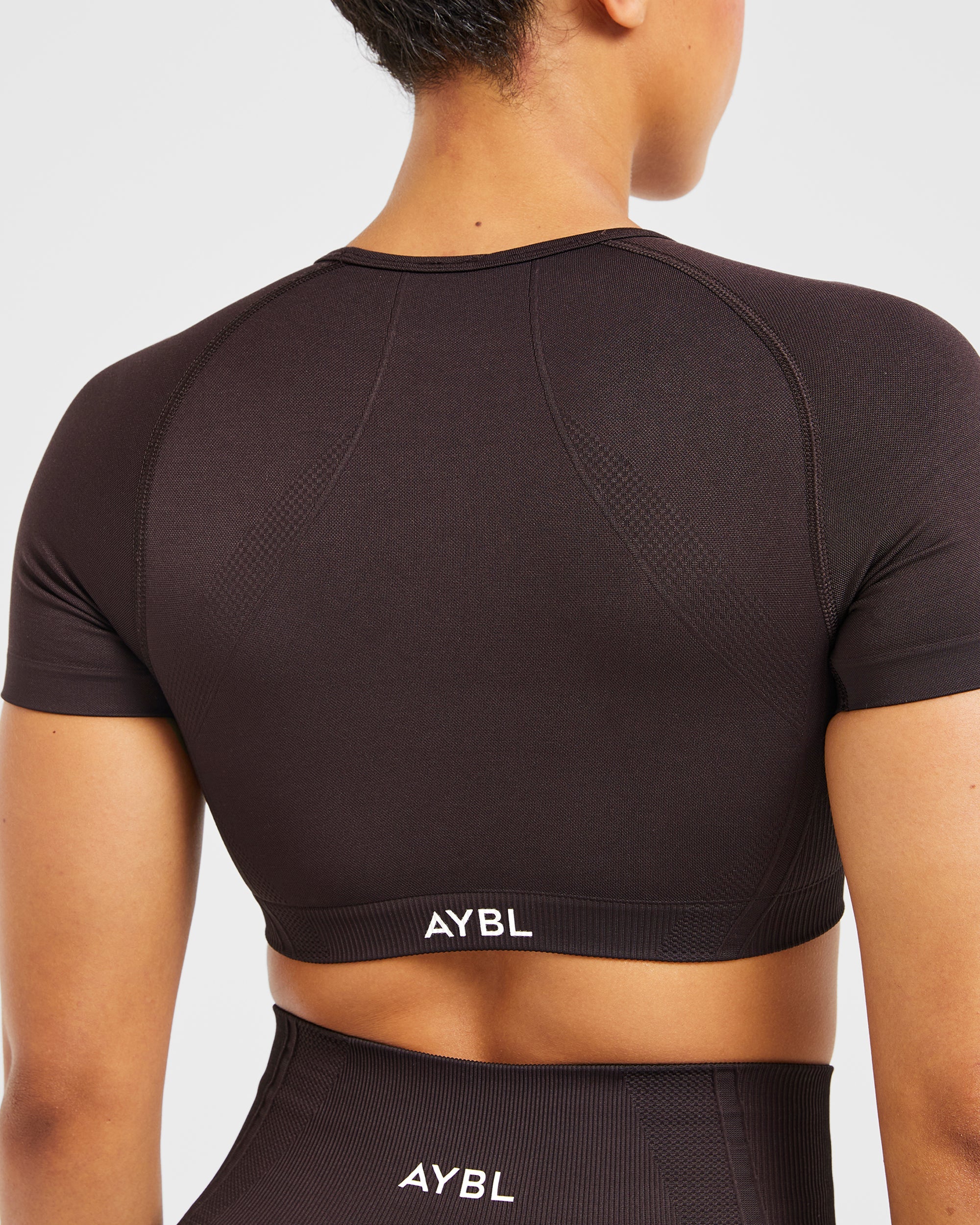 Balance V3 Seamless Crop Top - Dark Brown