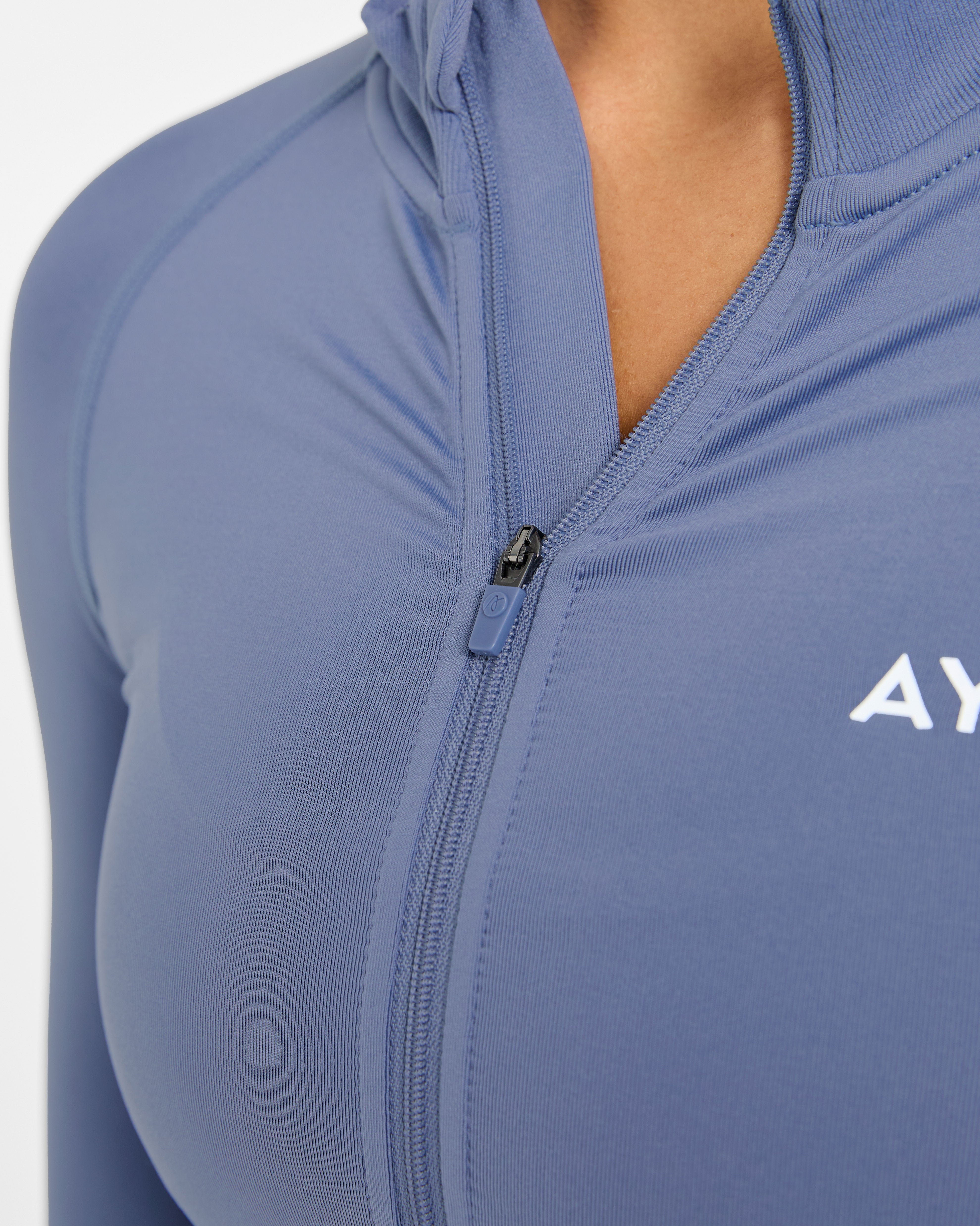 Empower Seamless Full Zip Jacket - Slate Blue