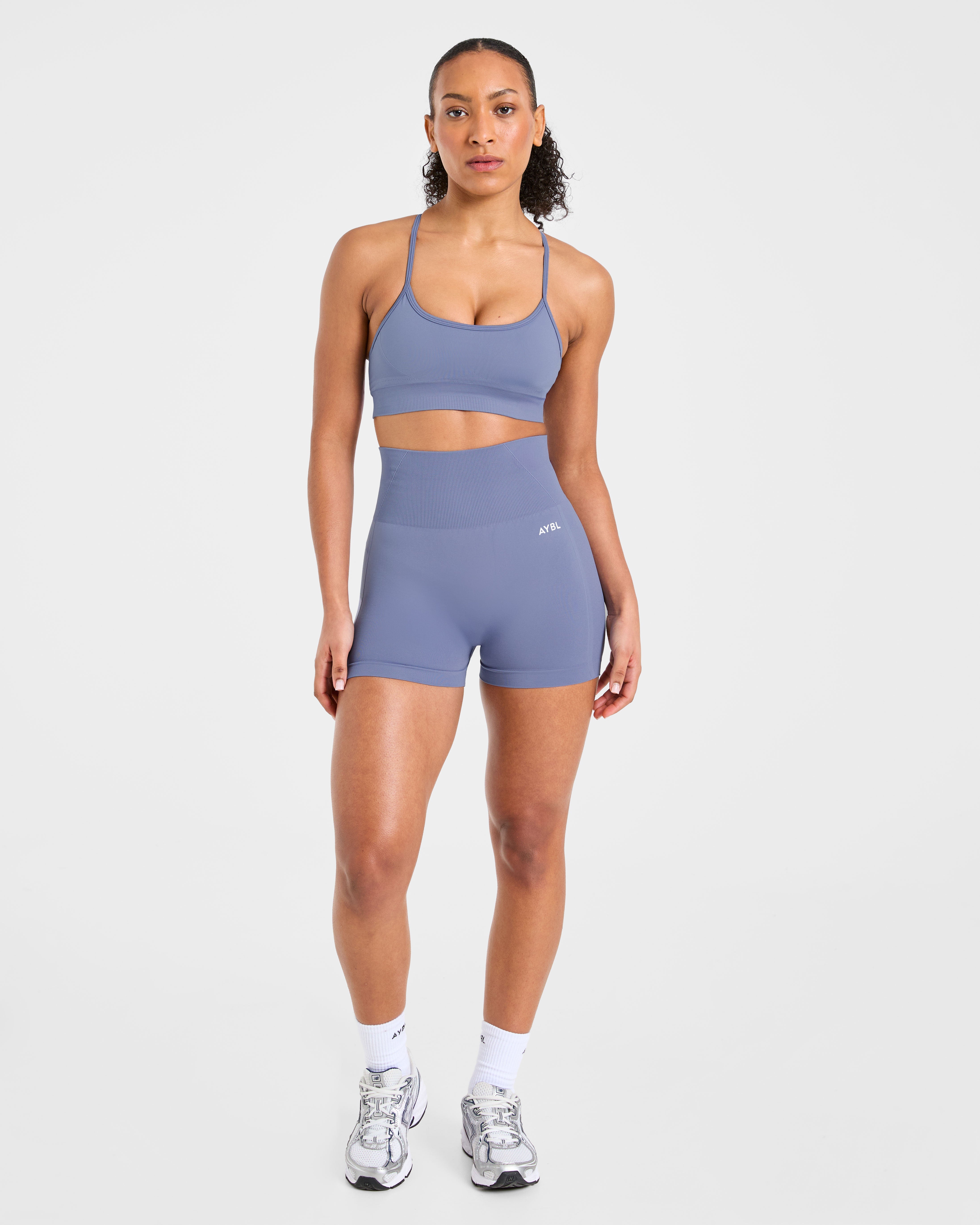 Empower Seamless Shorts - Slate Blue