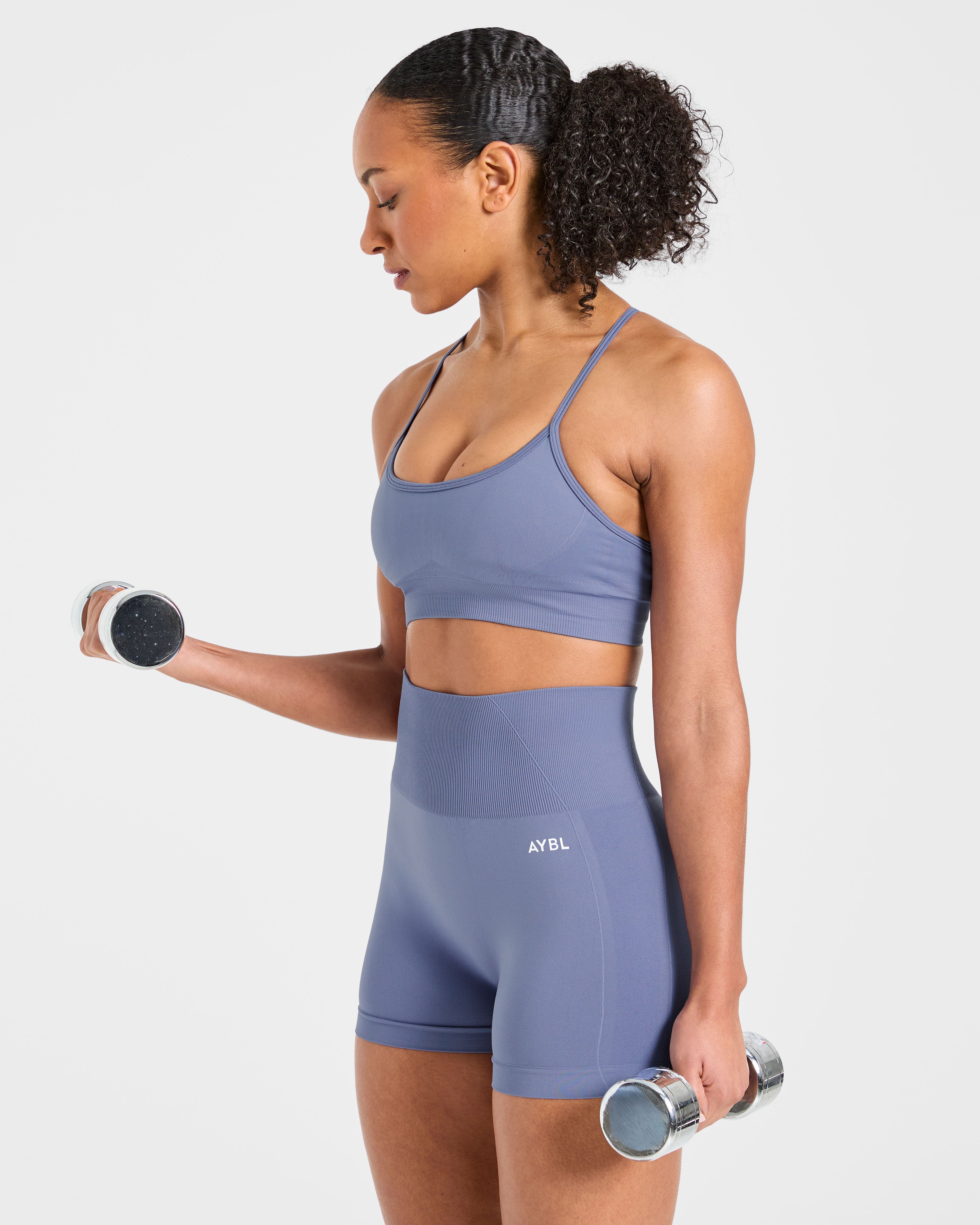 Empower Seamless Shorts - Slate Blue