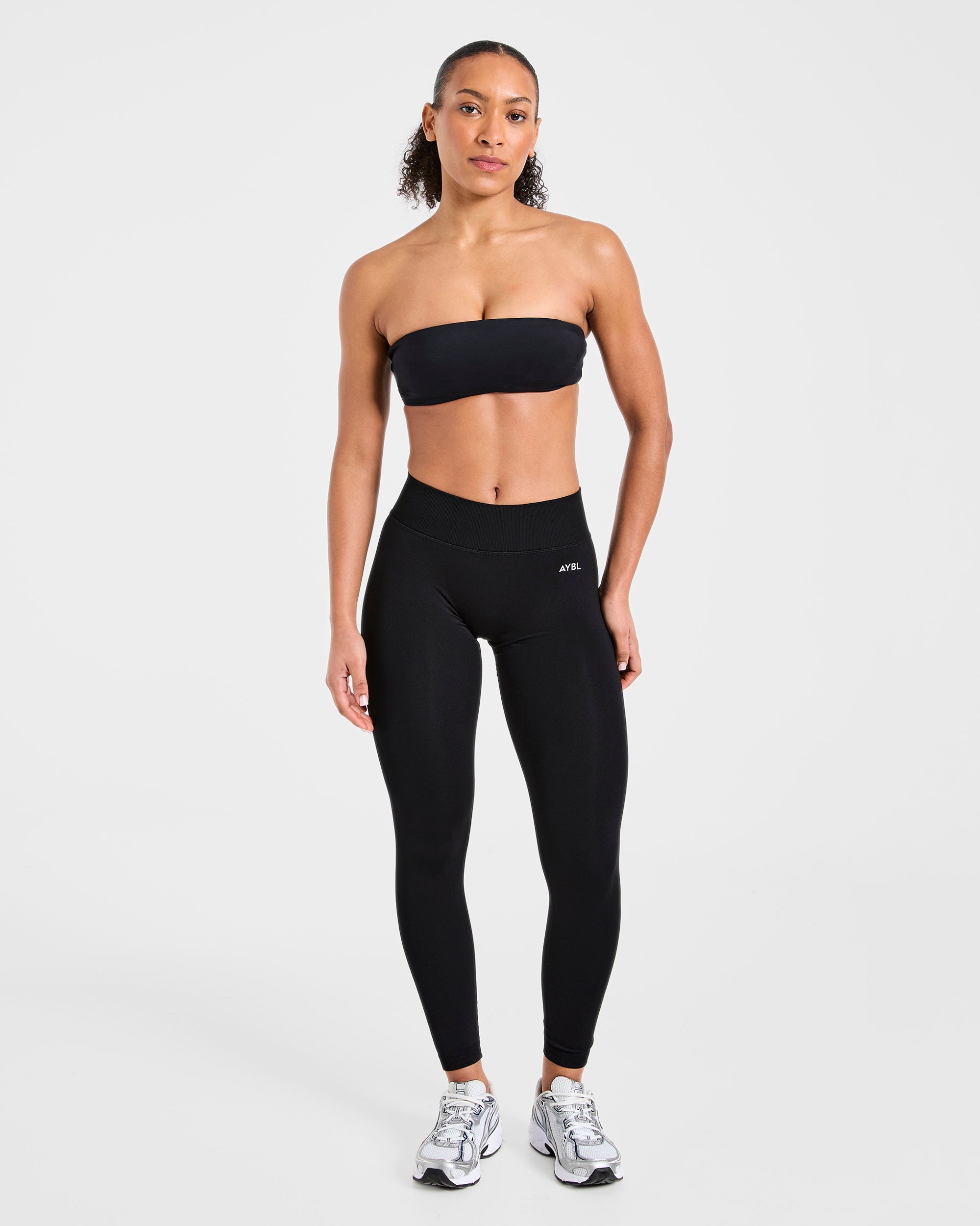 Essential Bandeau Sports Bra - Black